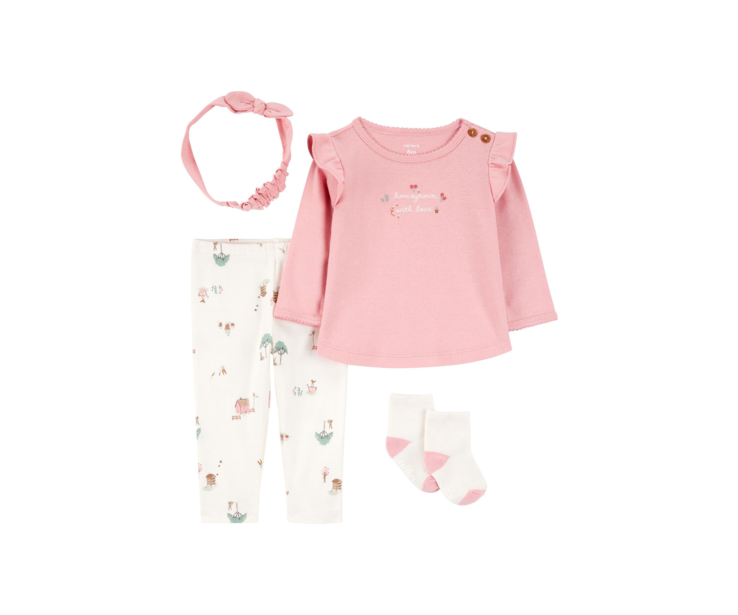 Baby Girls 4-Piece Legging Set 
