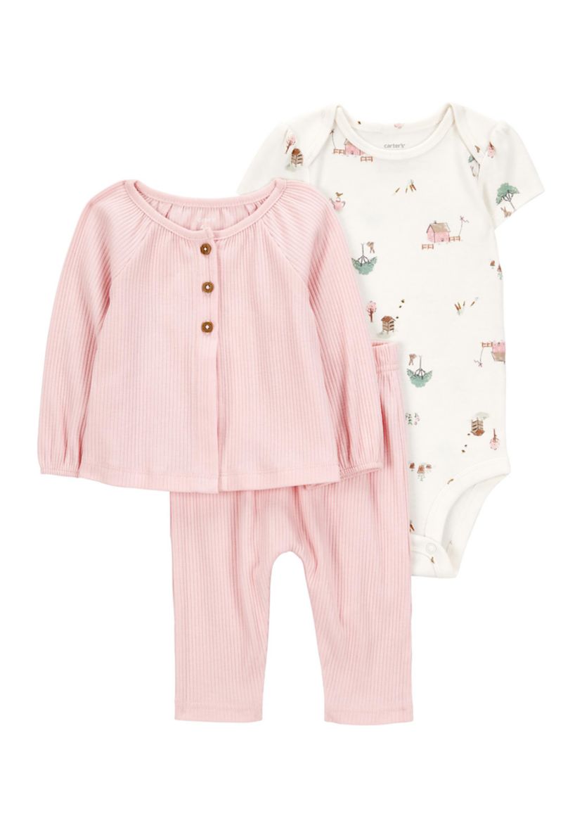 Baby Girls Cardigan and Bodysuit Set