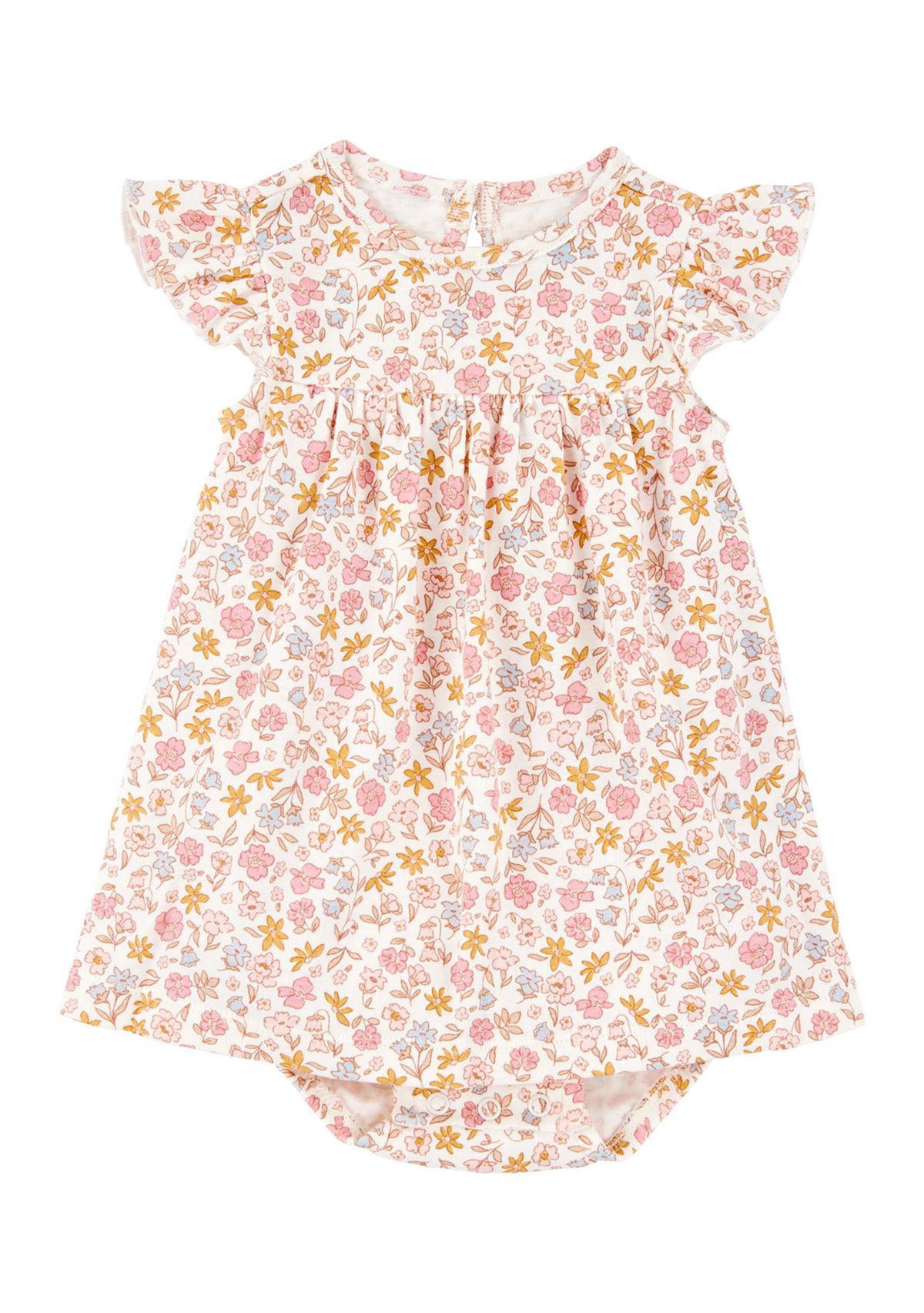 Baby Girls Printed Dress and Cardigan Set 