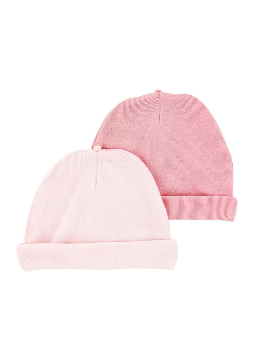 Baby Girls Set of 2 Cotton Caps