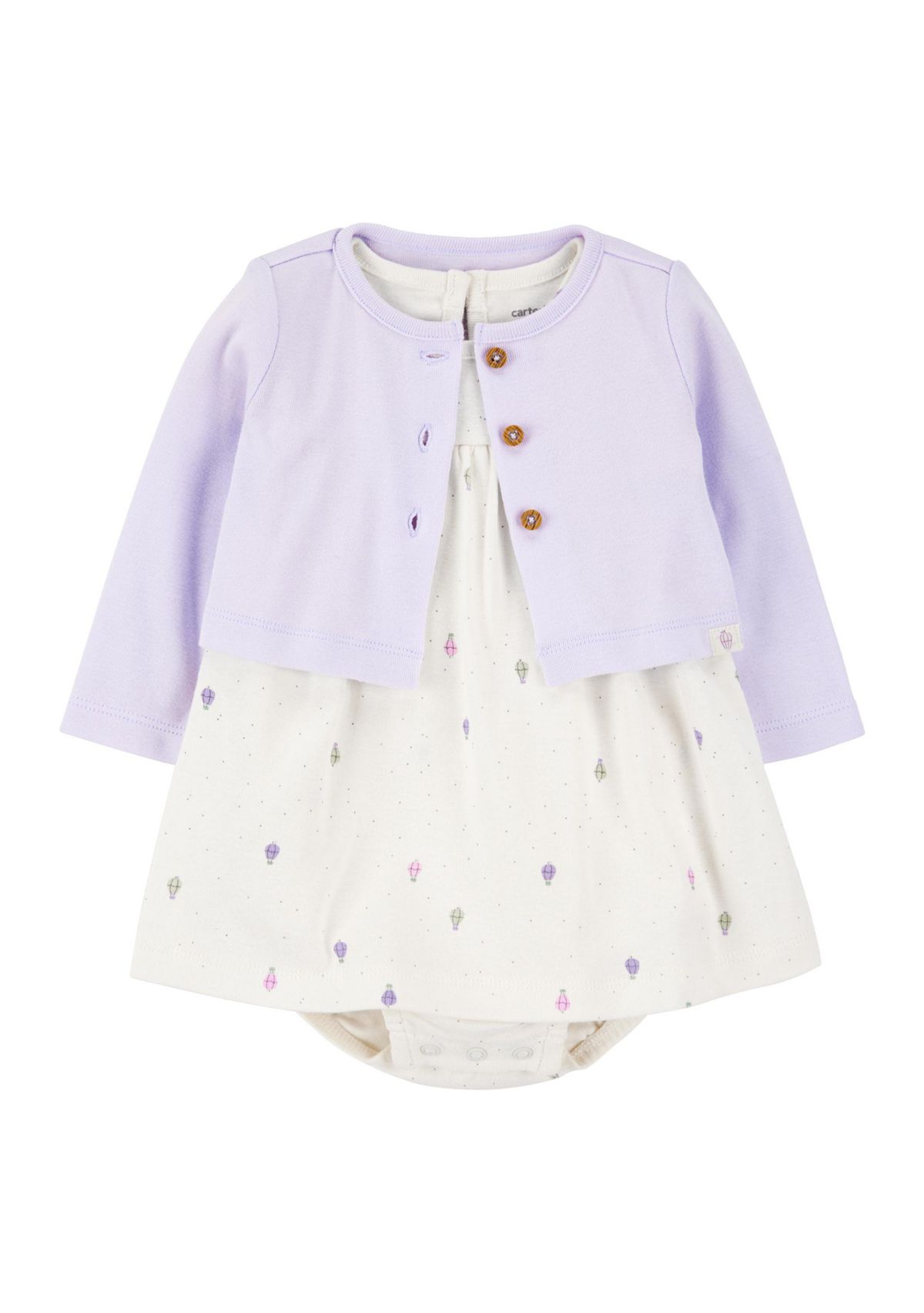 Baby Girls Dress and Cardigan Set 