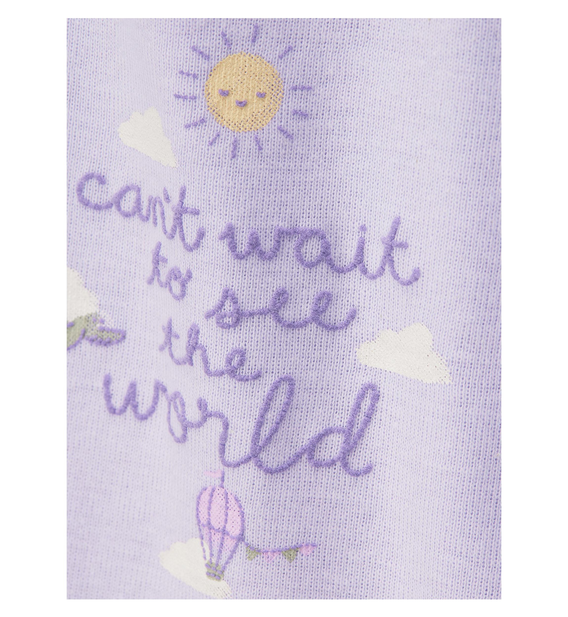 Baby Girls Zip Front Ice Cream Printed Cardigan Set