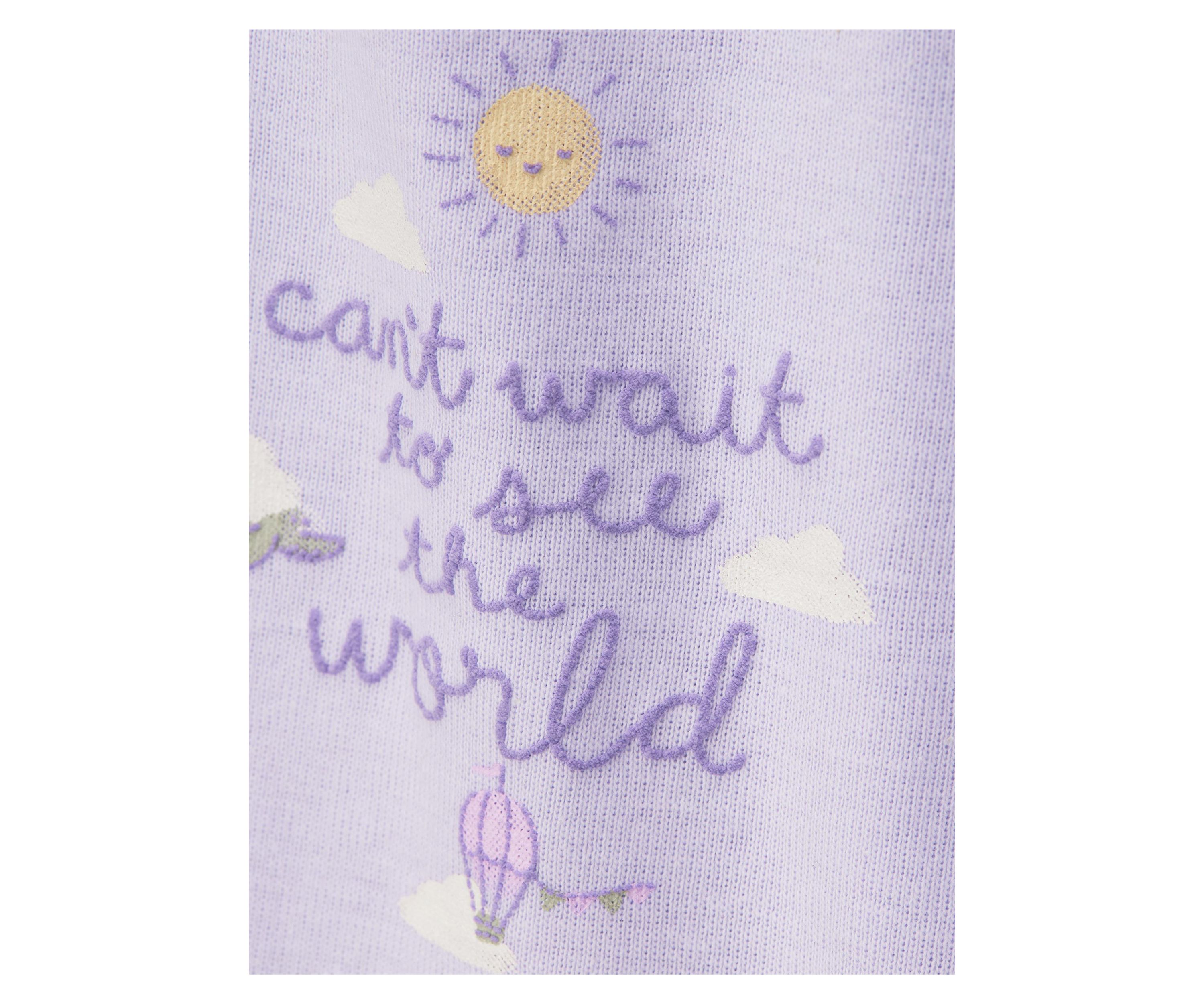 Baby Girls Zip Front Ice Cream Printed Cardigan Set