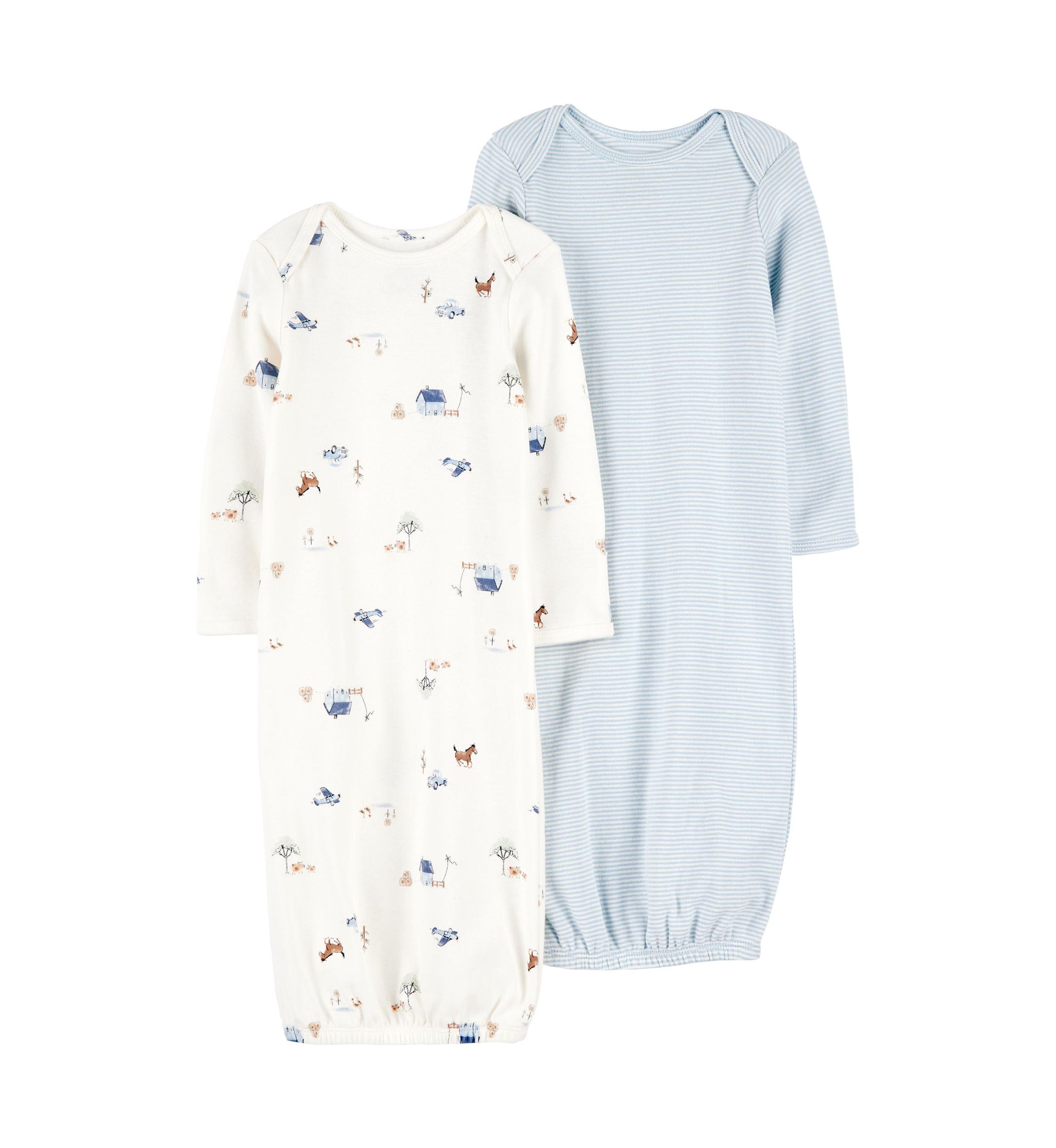 Baby Boys Printed Nightgown - 2 Pack