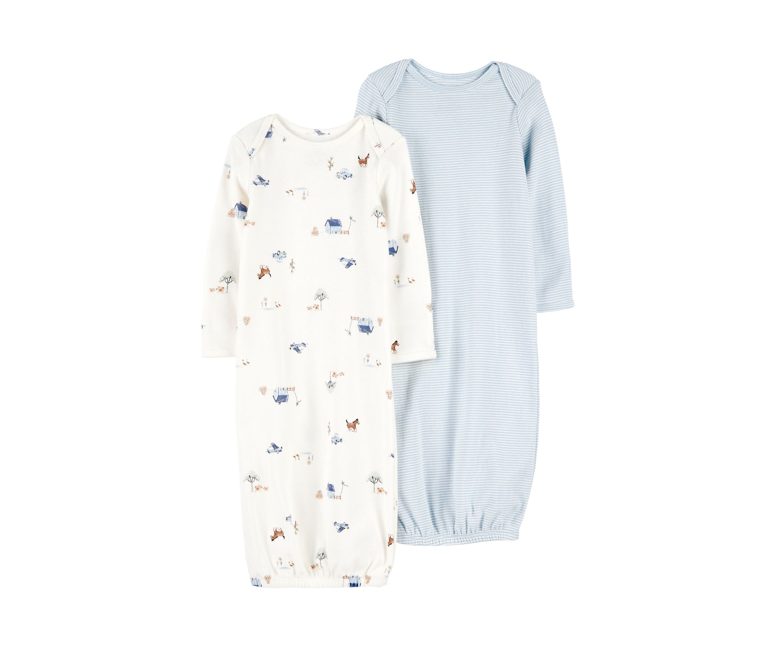 Baby Boys Printed Nightgown - 2 Pack