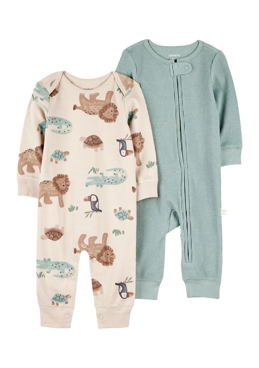 Baby Boys Set of Printed Jumpsuits 
