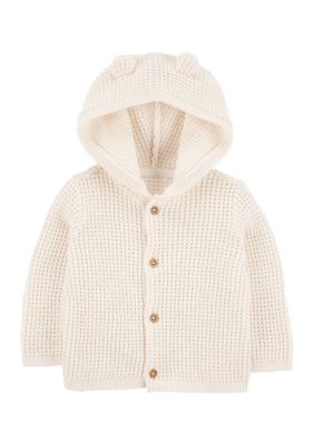 Carter's Kids Baby Knit Cardigan, Ivory, 3M Baby