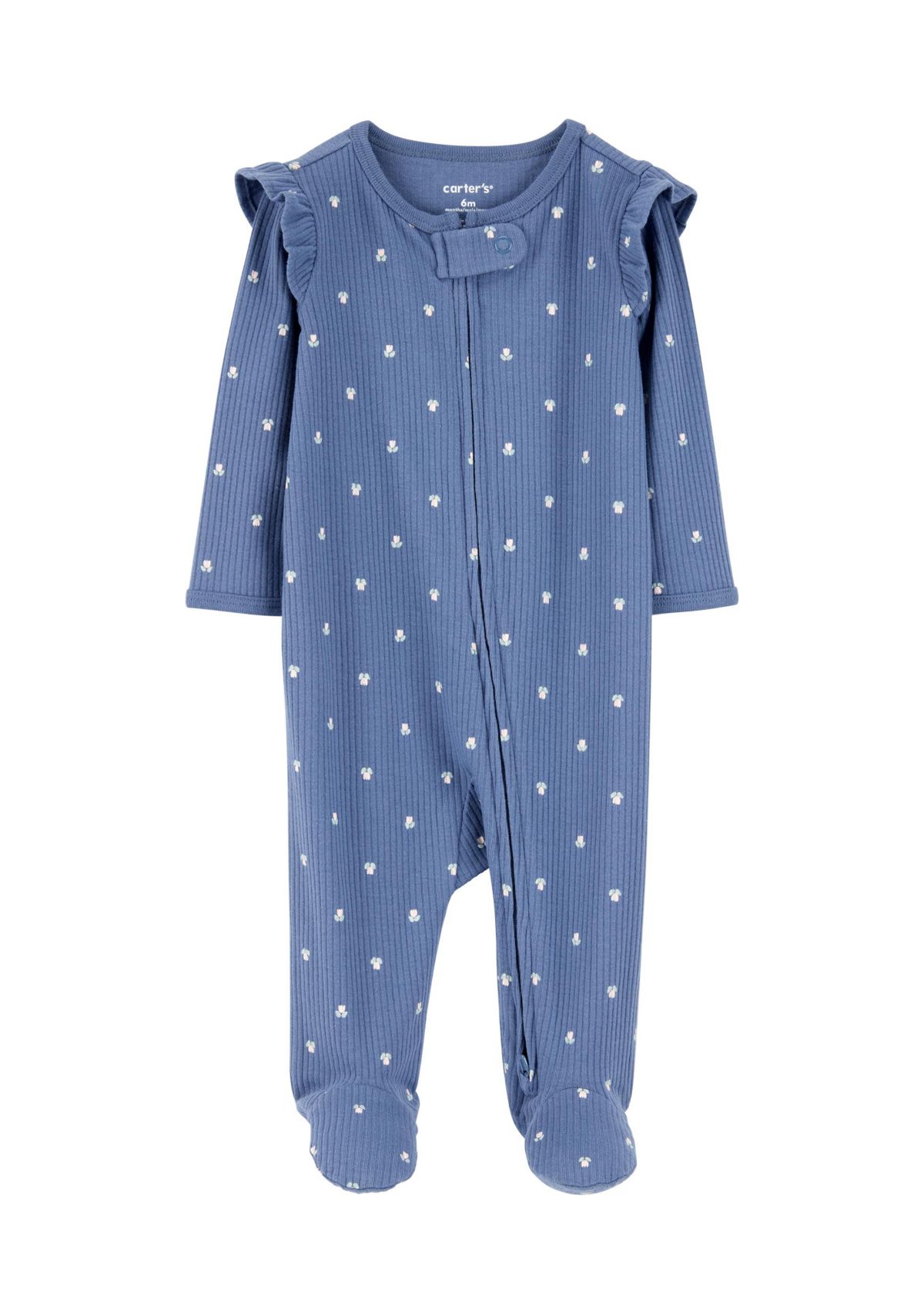 Baby Girls Printed Zip Up Jumpsuit