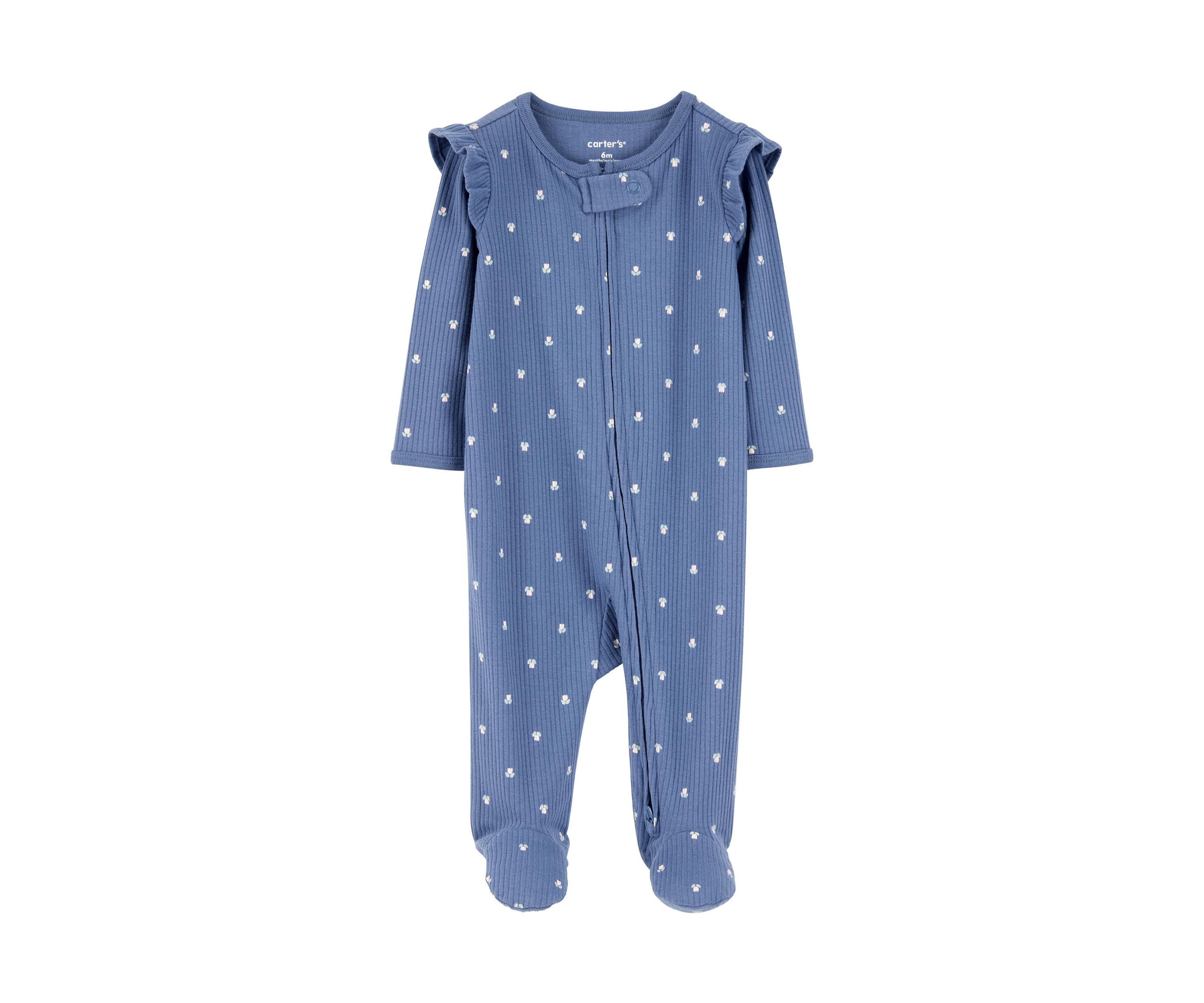 Baby Girls Printed Zip Up Jumpsuit