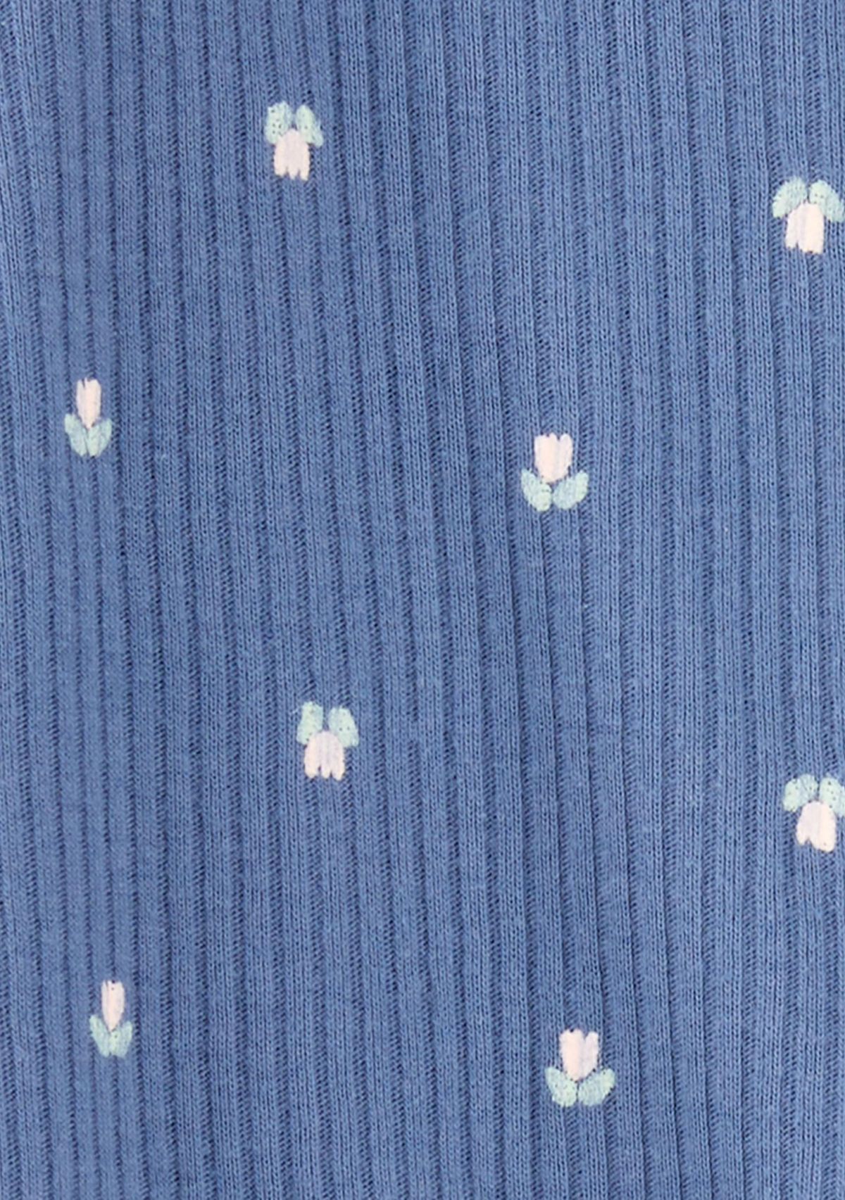 Baby Girls Printed Zip Up Jumpsuit