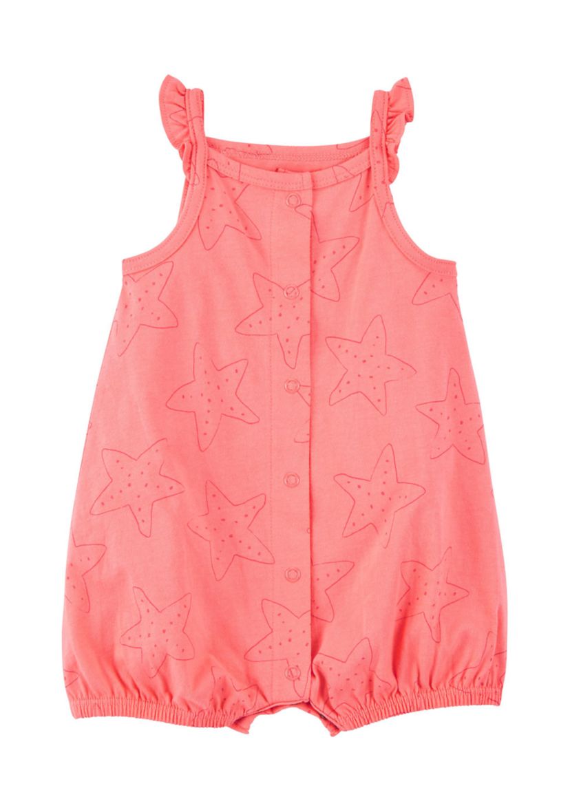 Baby Girls Starfish Printed Romper
