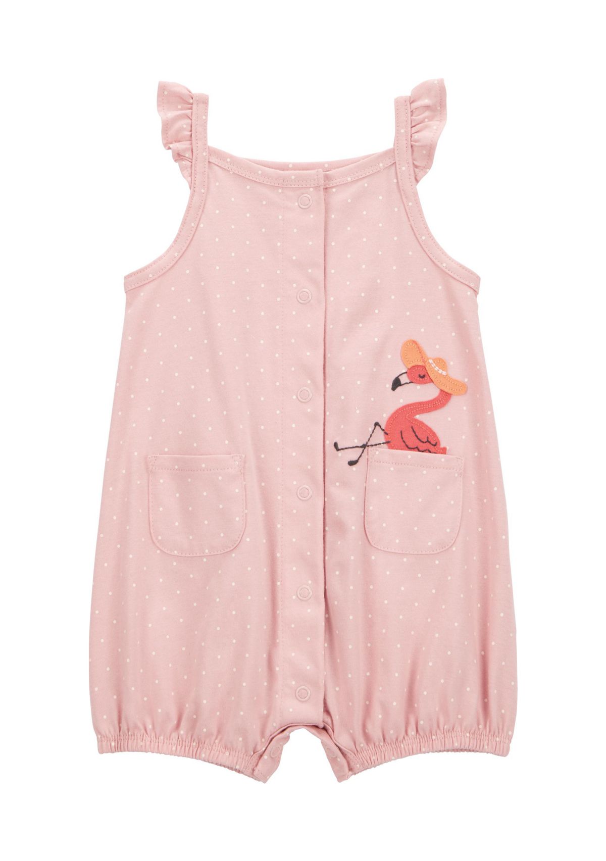 Baby Girls Flamingo Printed Romper