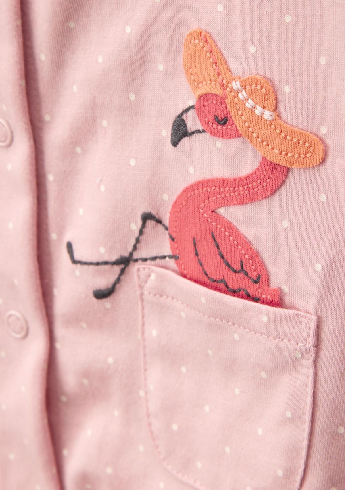 Baby Girls Flamingo Printed Romper