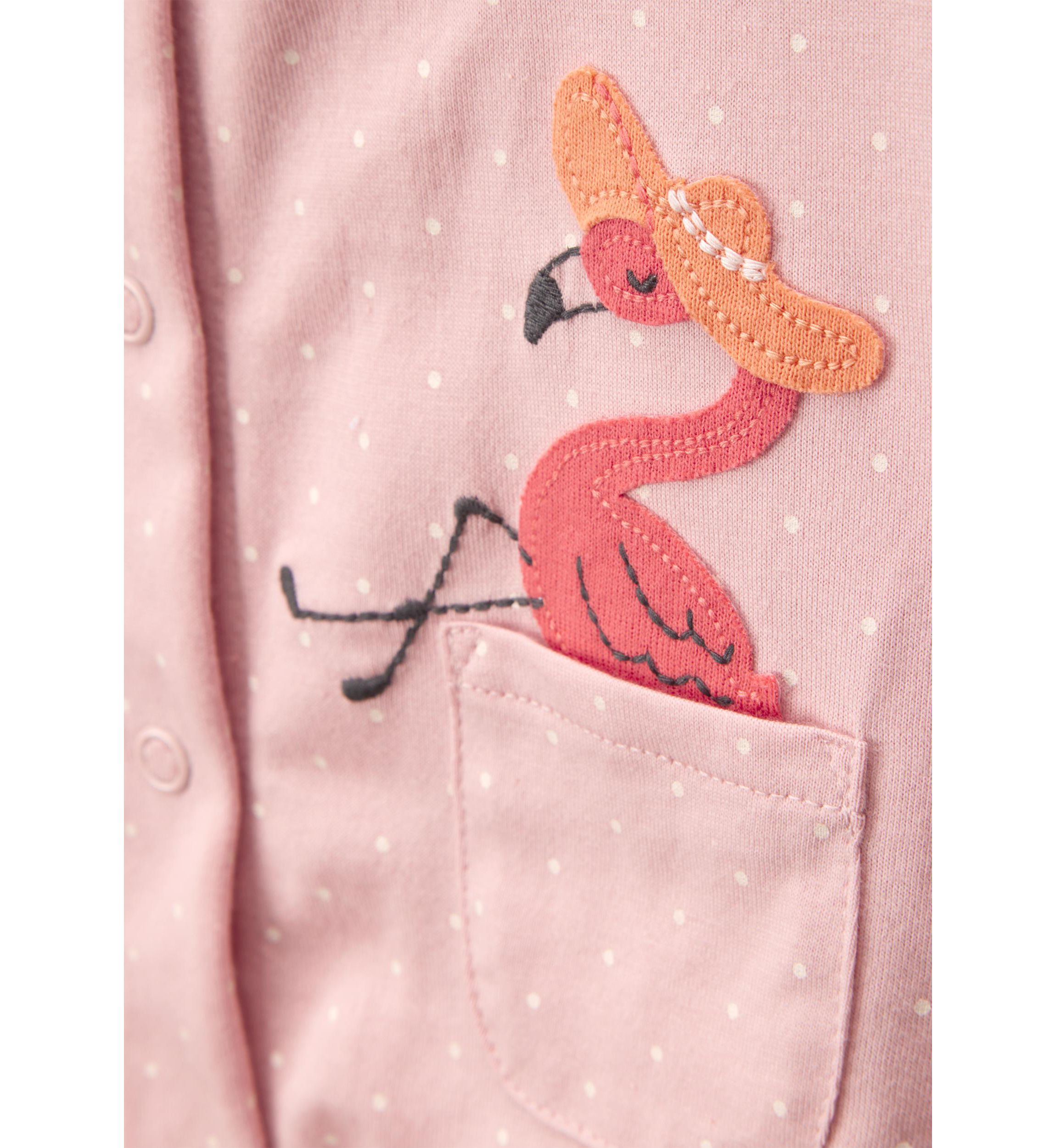 Baby Girls Flamingo Printed Romper