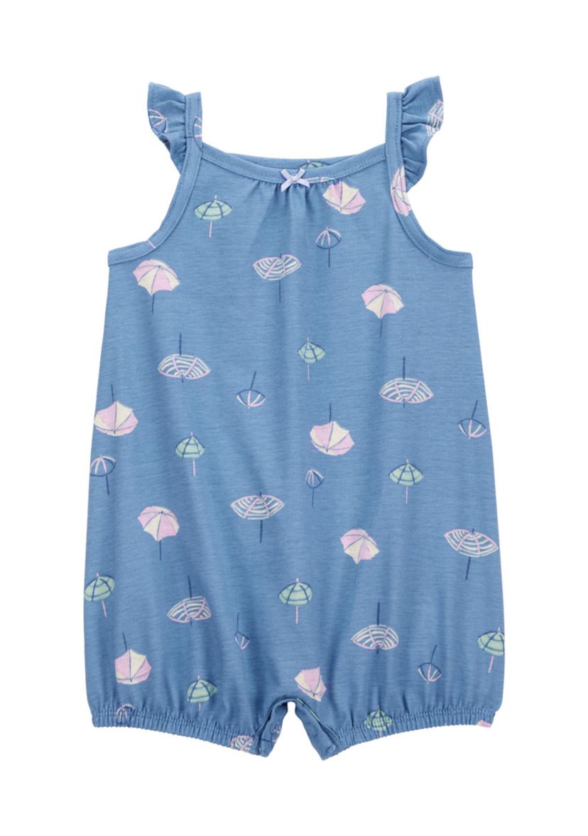 Baby Girls Umbrella Printed Romper