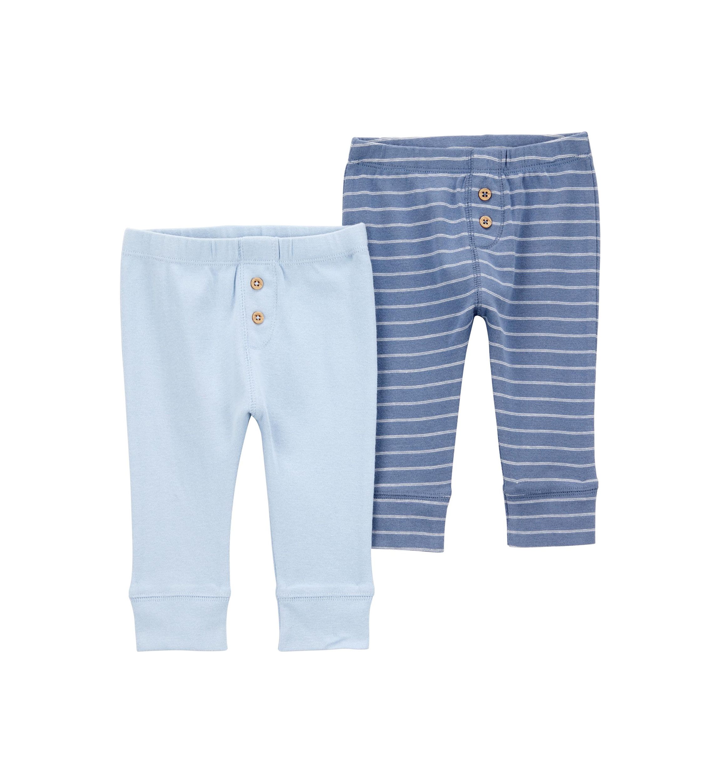 Baby Boys Cotton Pants - 2 Pack