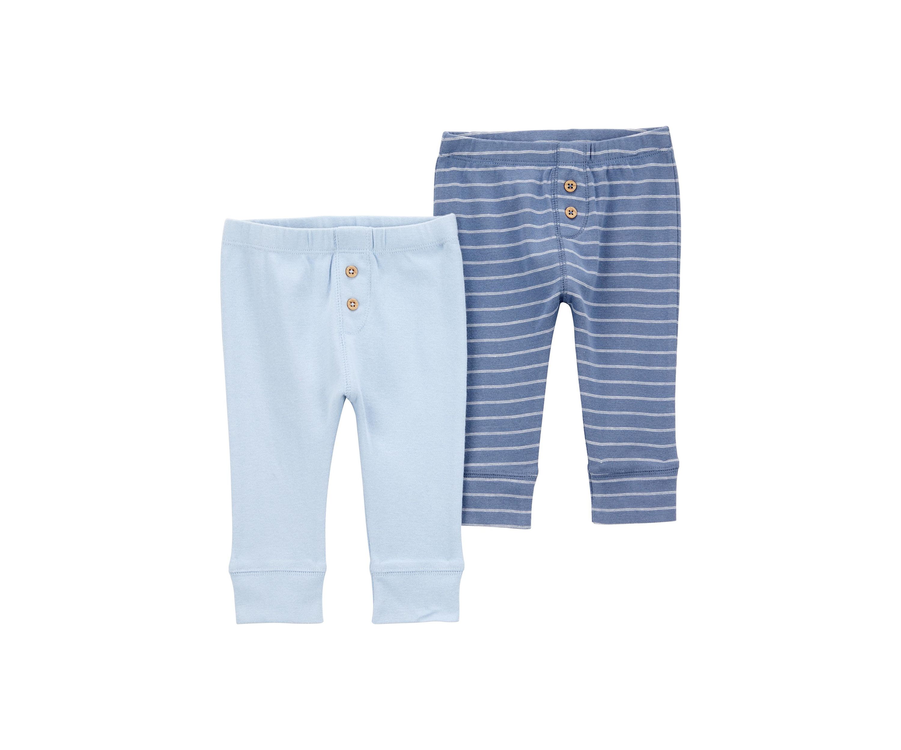 Baby Boys Cotton Pants - 2 Pack