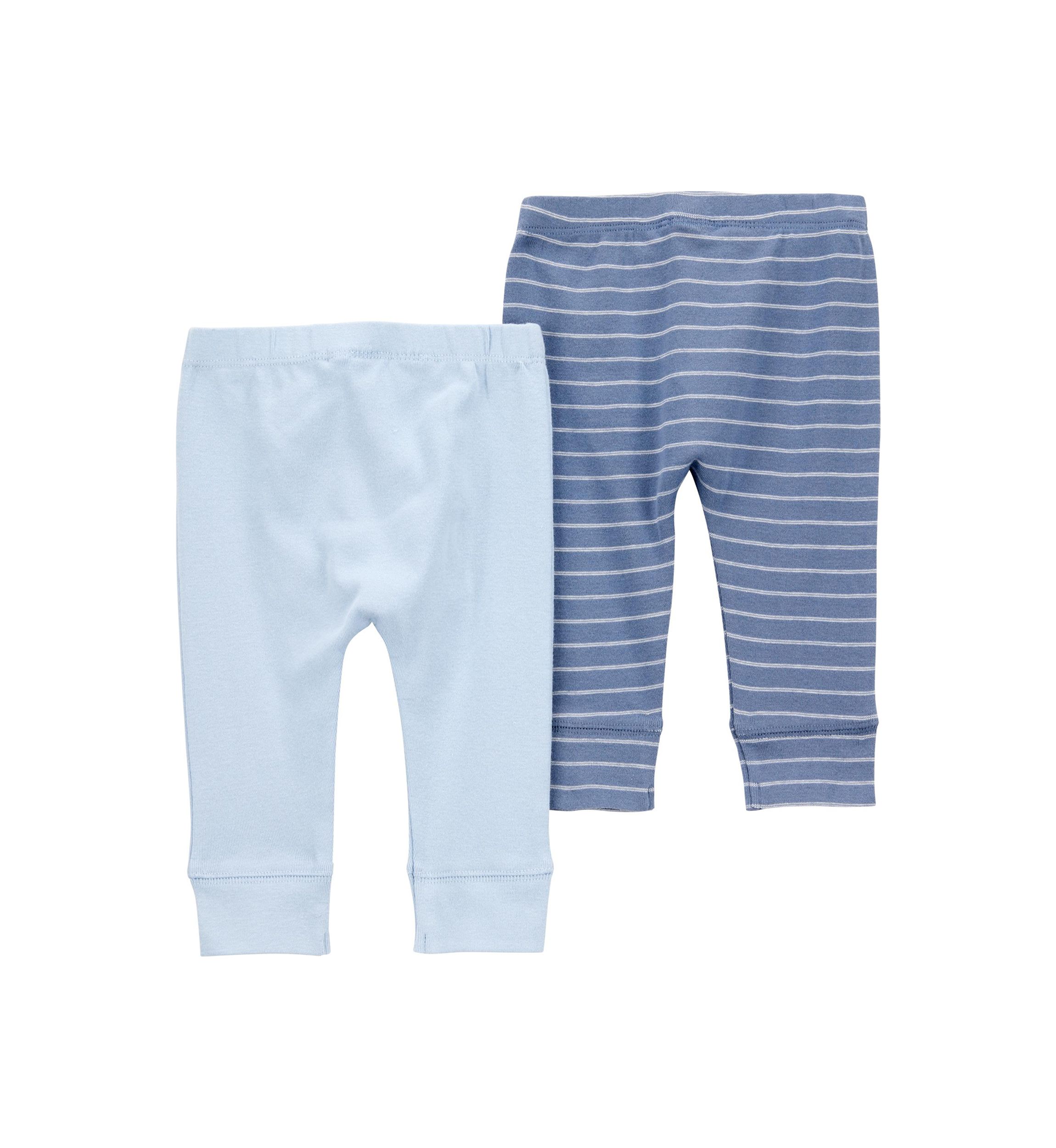 Baby Boys Cotton Pants - 2 Pack