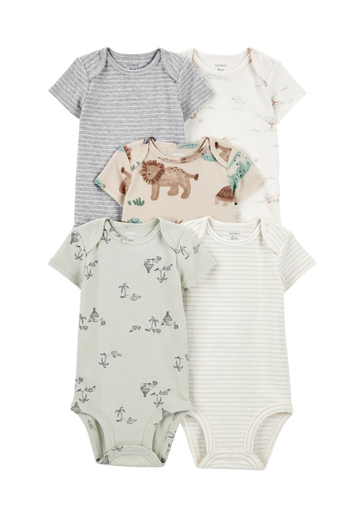 Baby Boys Short Sleeve Bodysuit - 5 Pack