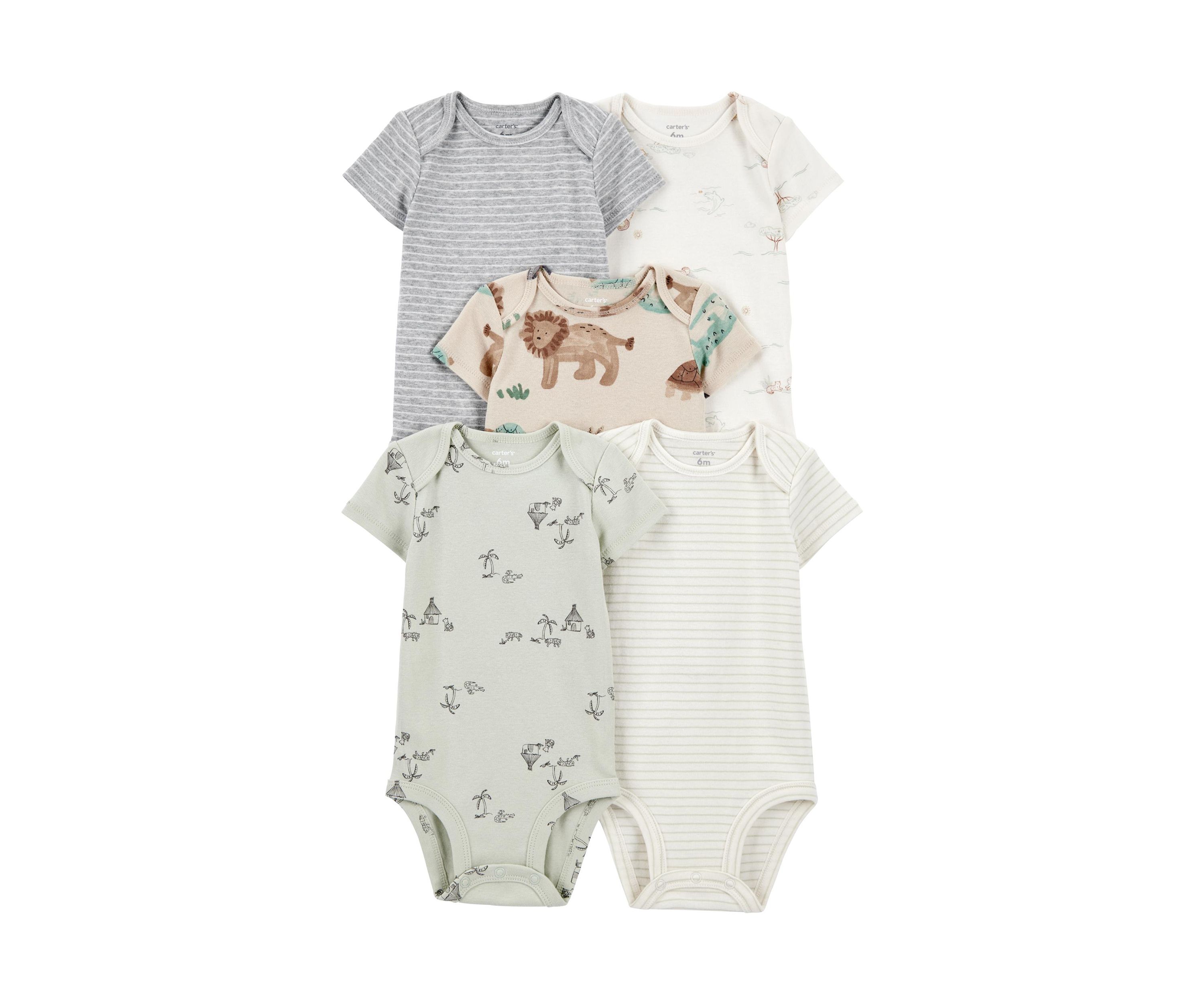 Baby Boys Short Sleeve Bodysuit - 5 Pack