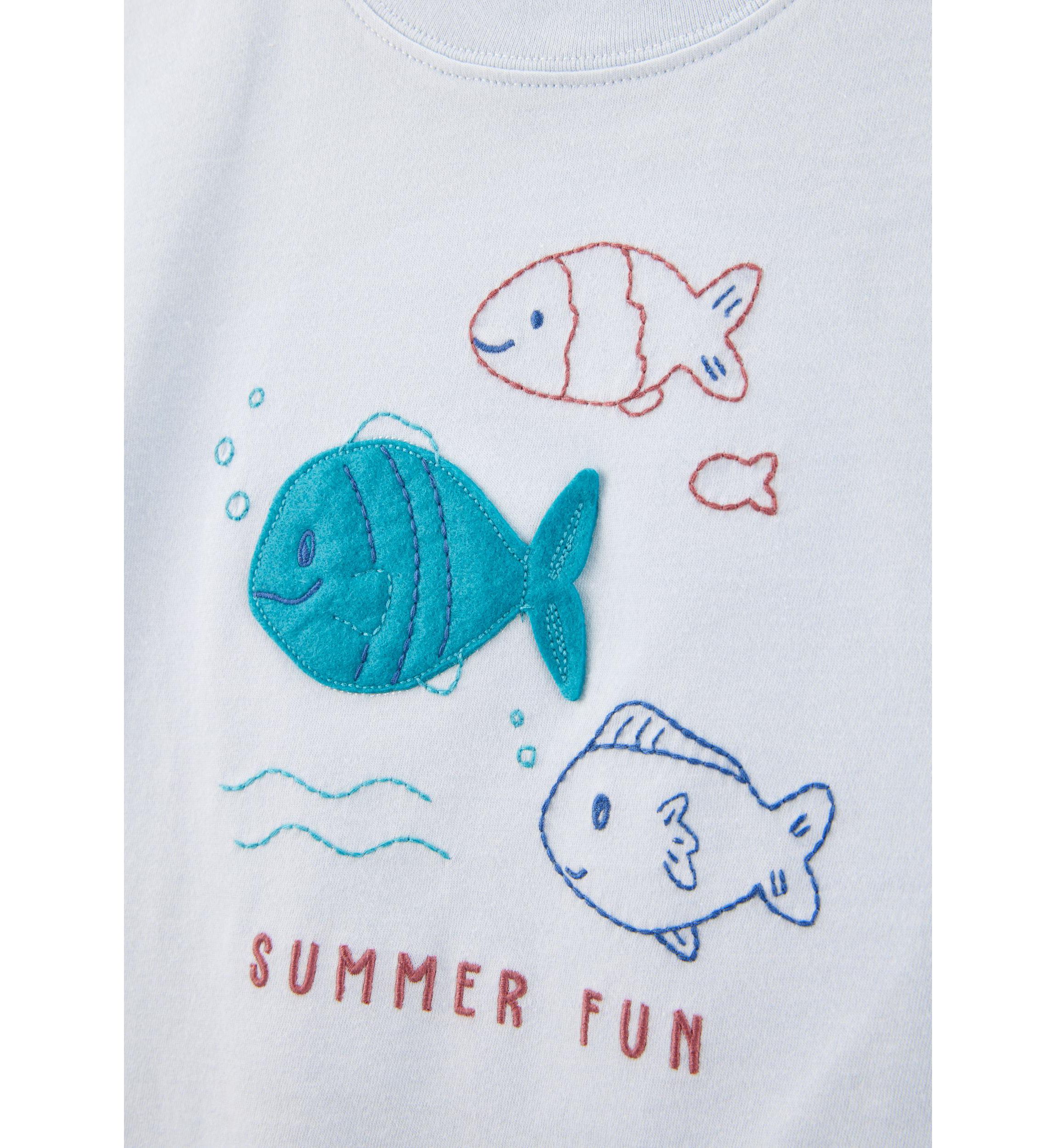 Baby Boys Fish Graphic T-Shirt and Woven Shorts Set