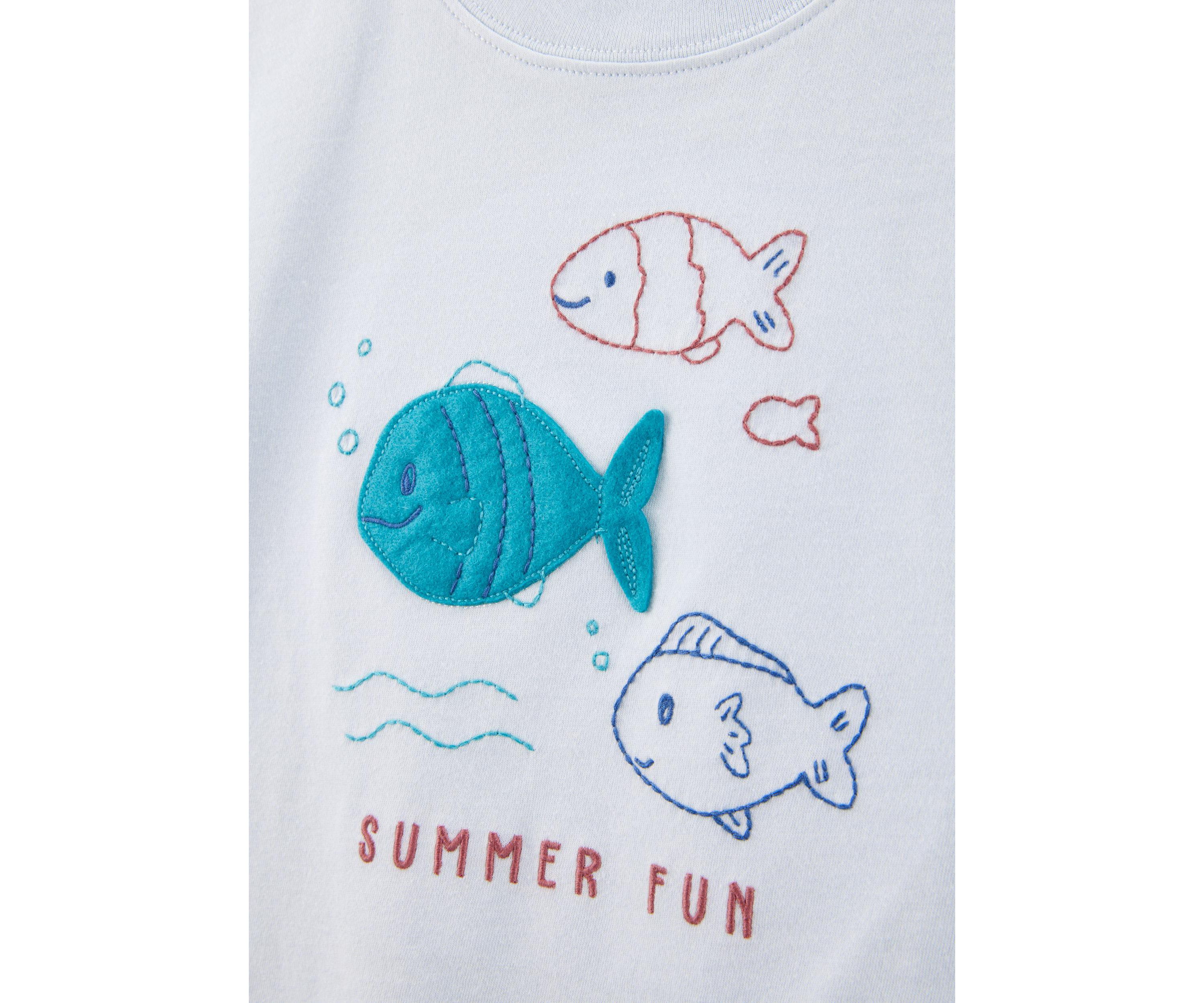 Baby Boys Fish Graphic T-Shirt and Woven Shorts Set