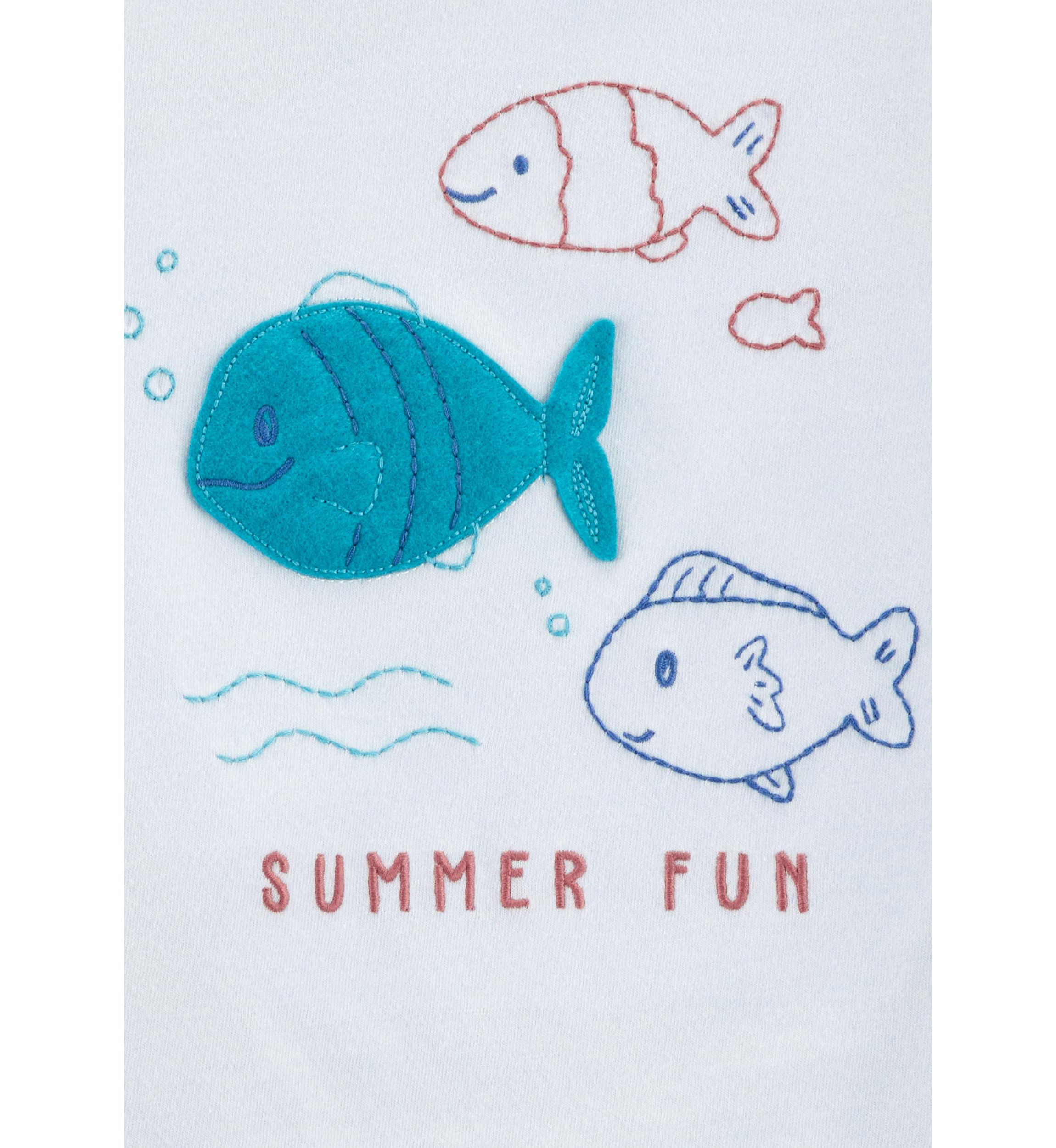 Baby Boys Fish Graphic T-Shirt and Woven Shorts Set
