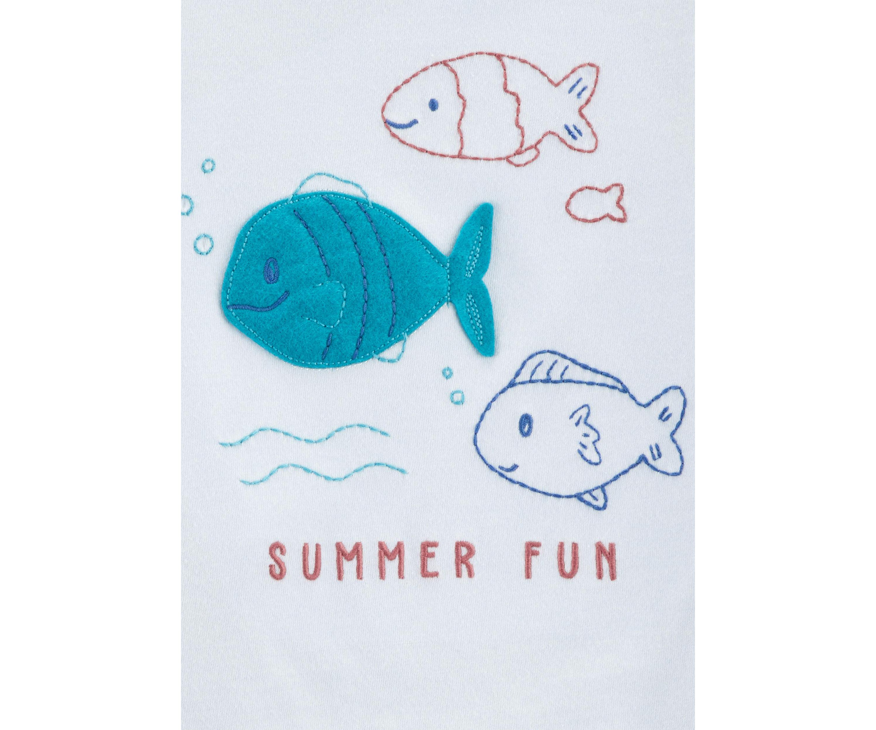Baby Boys Fish Graphic T-Shirt and Woven Shorts Set