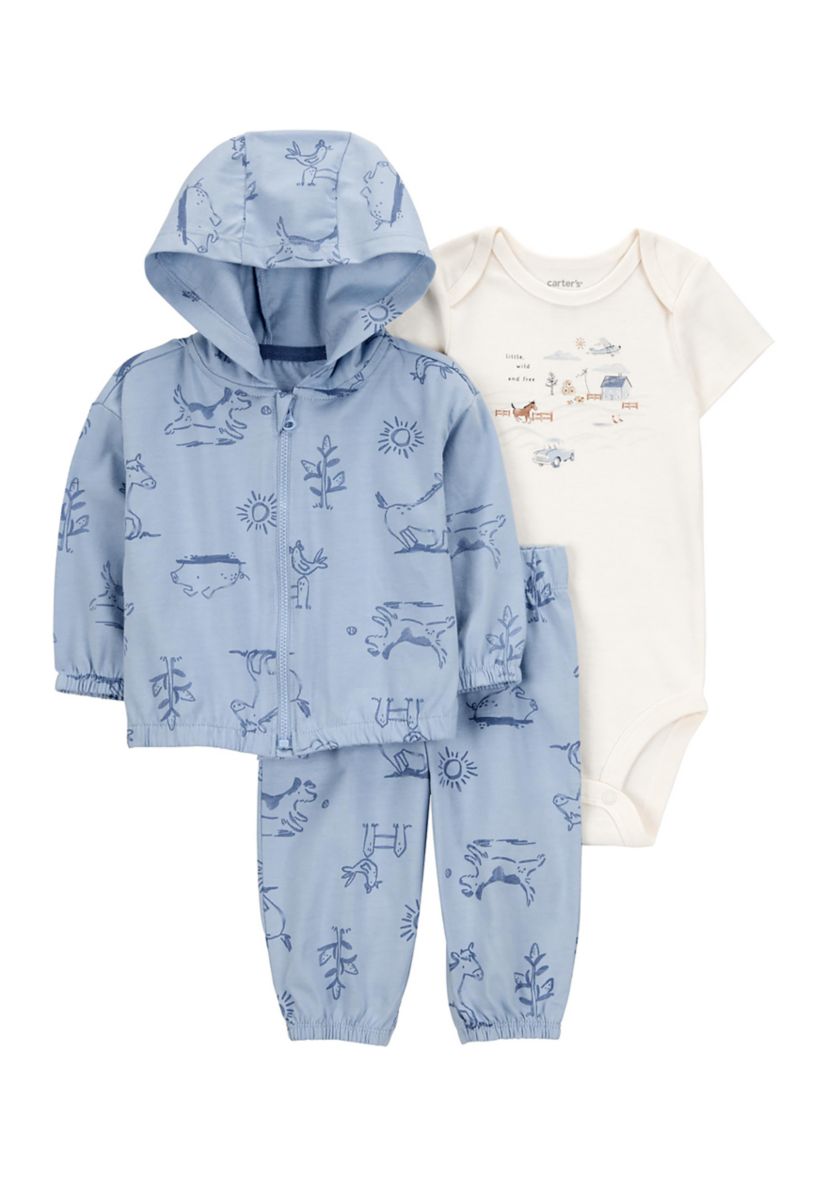 Baby Boys 3 Piece Cardigan Set