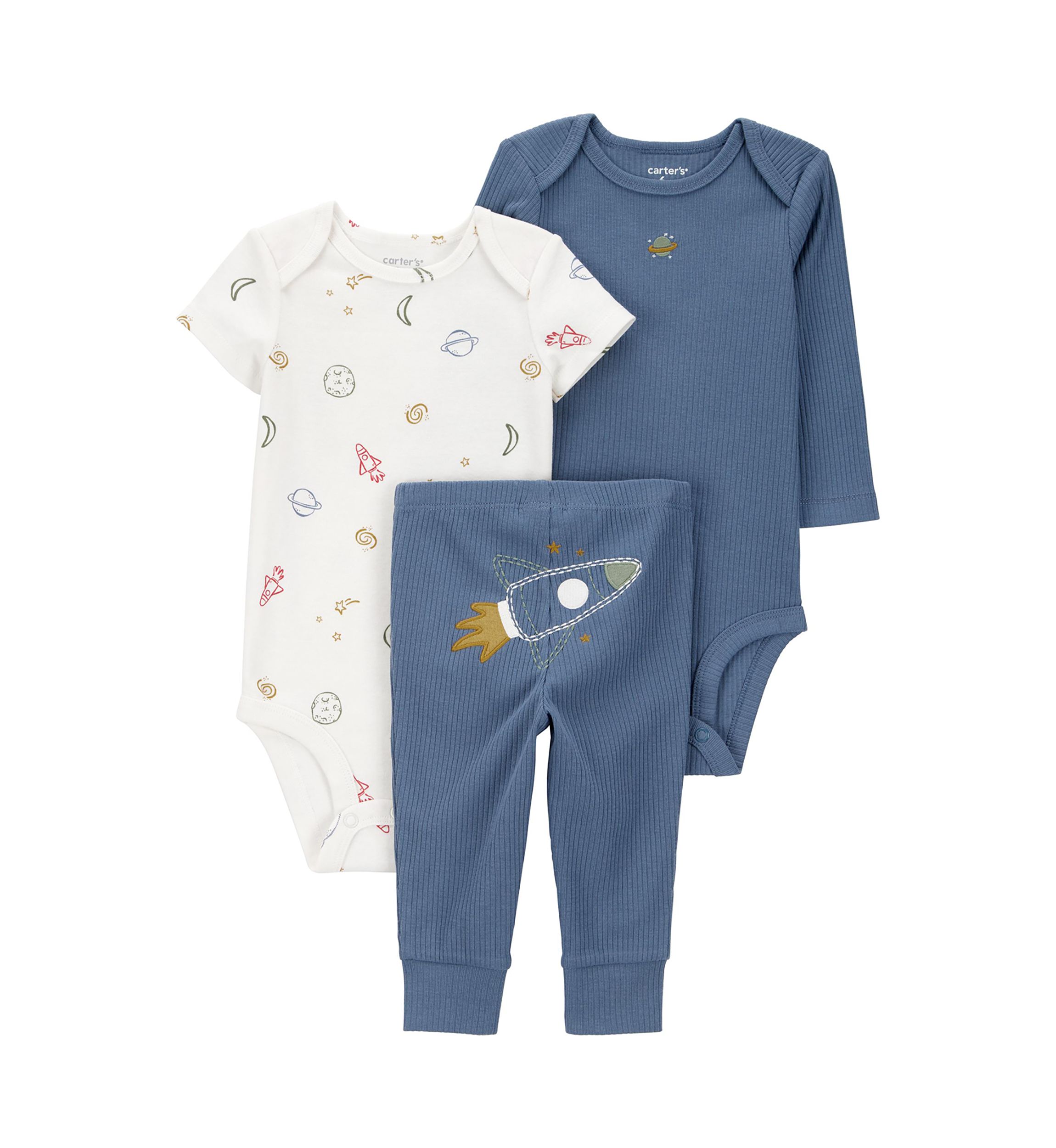 Baby Boys 3 Piece Bodysuit Set