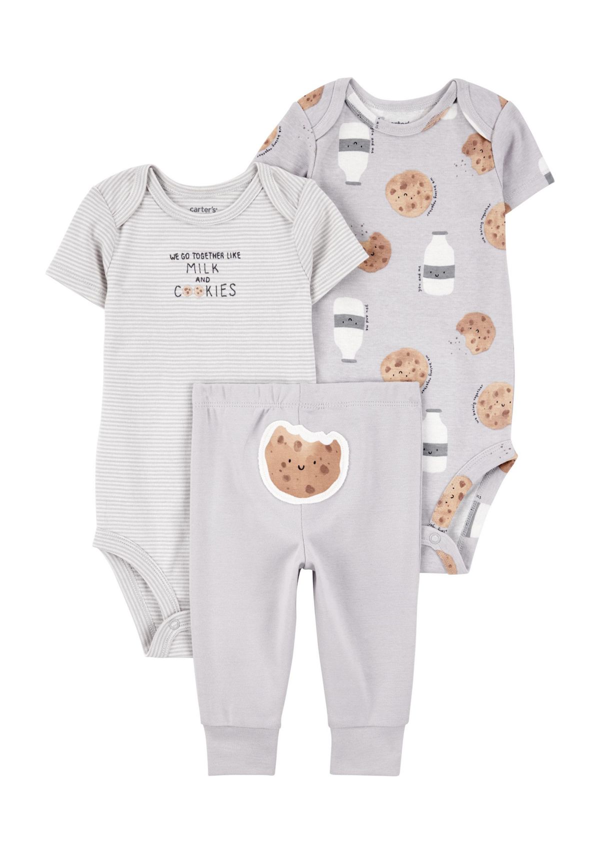 Baby 3 Piece Cookie Bodysuit Set