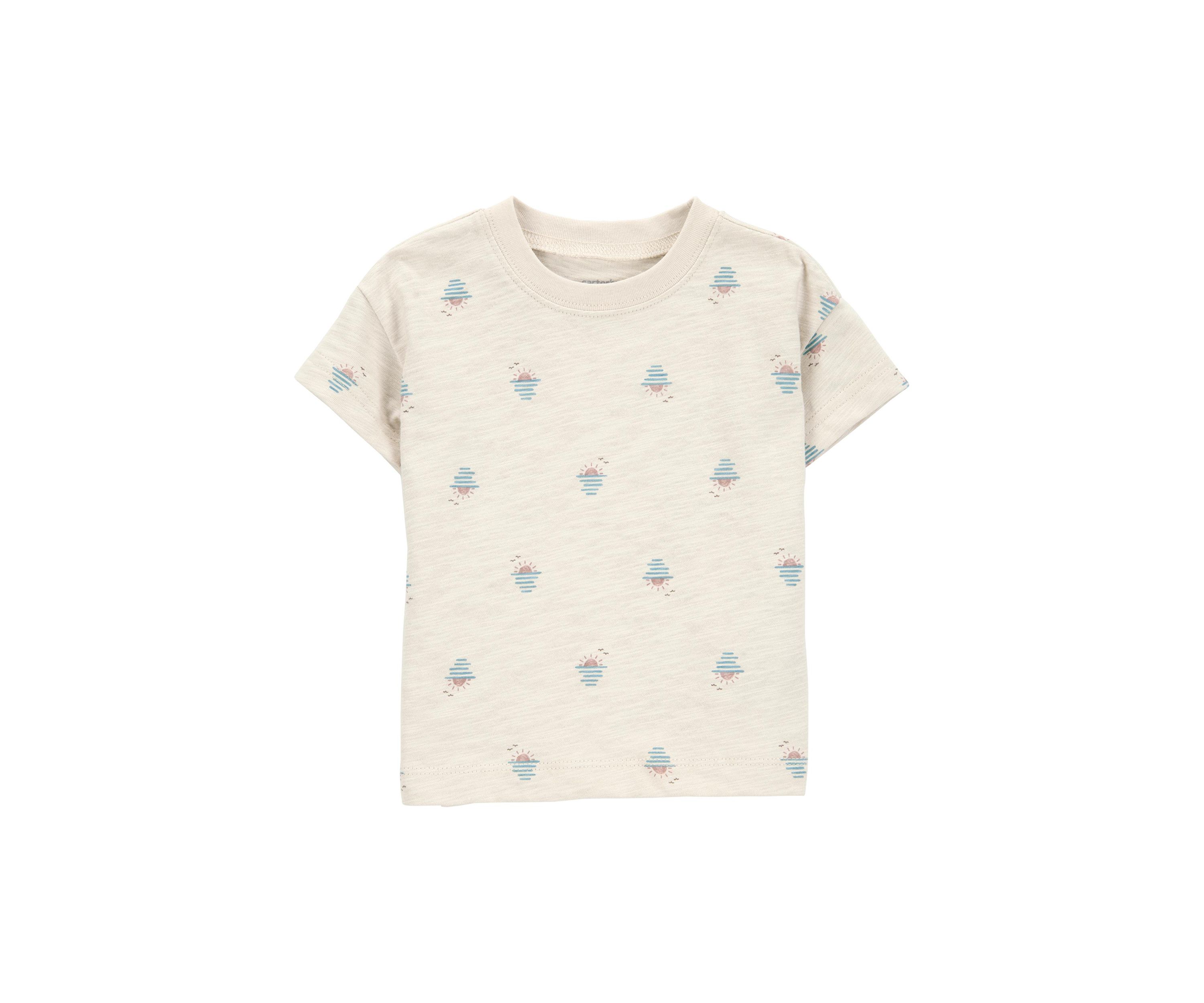 Baby Boys Shortall and Sunset Printed T-Shirt Set