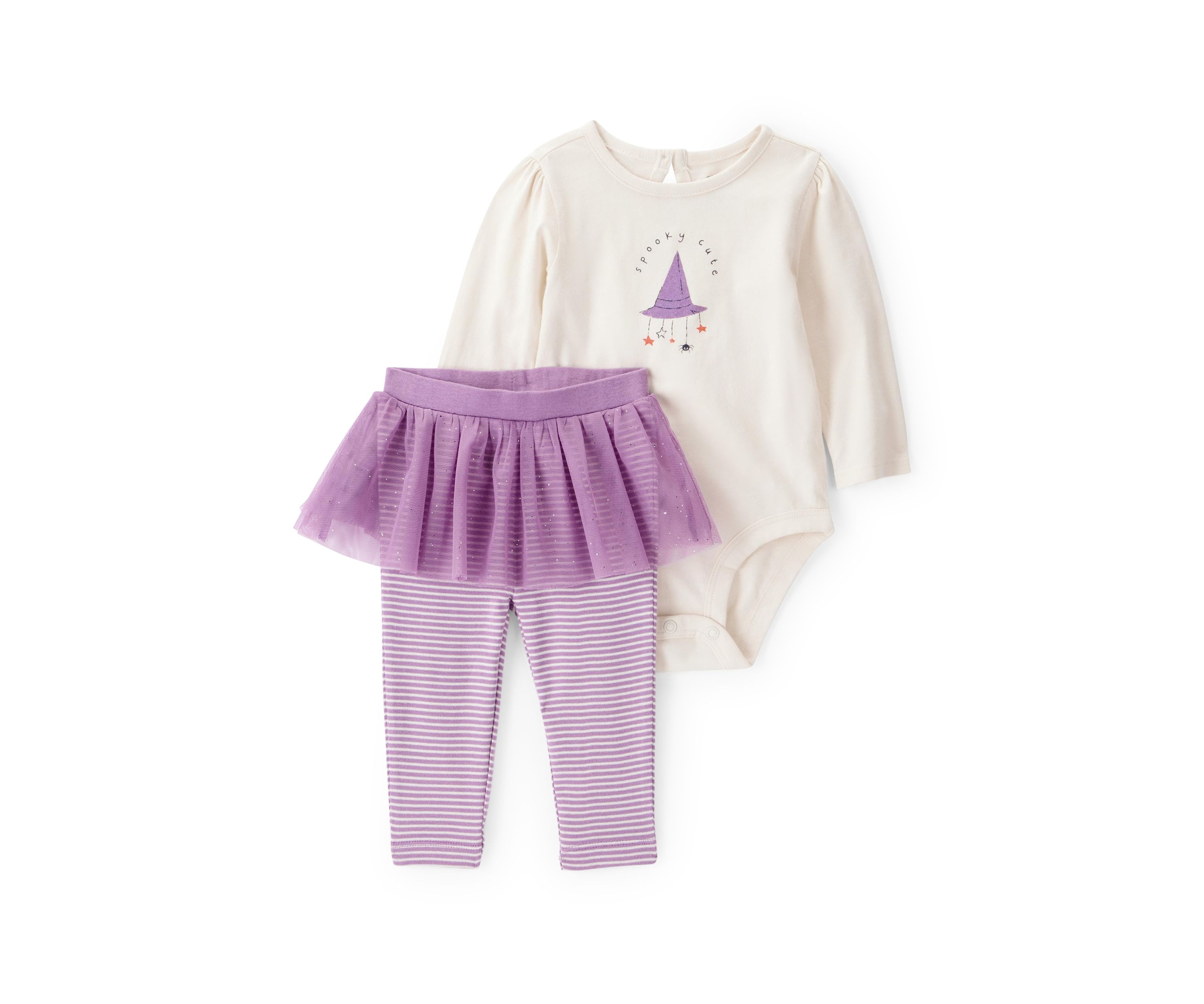 Toddler Girls Long Sleeve Halloween Bodysuit and Pants Set