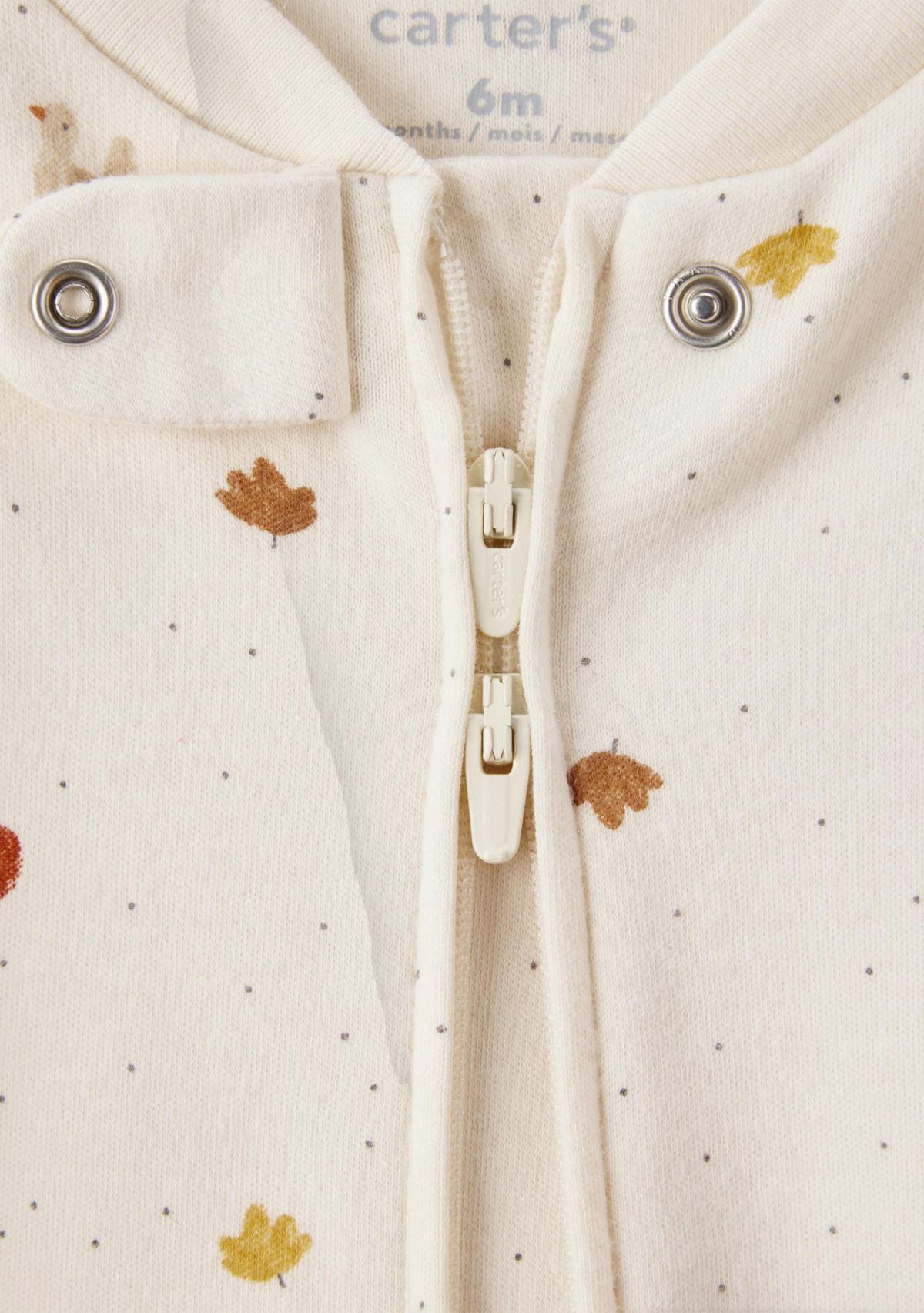 Baby Girls Pumpkin Printed Footie Pajamas