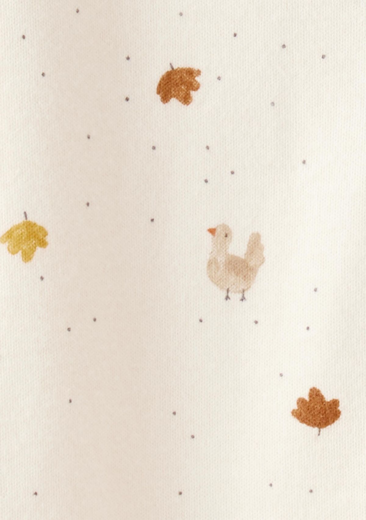 Baby Girls Pumpkin Printed Footie Pajamas