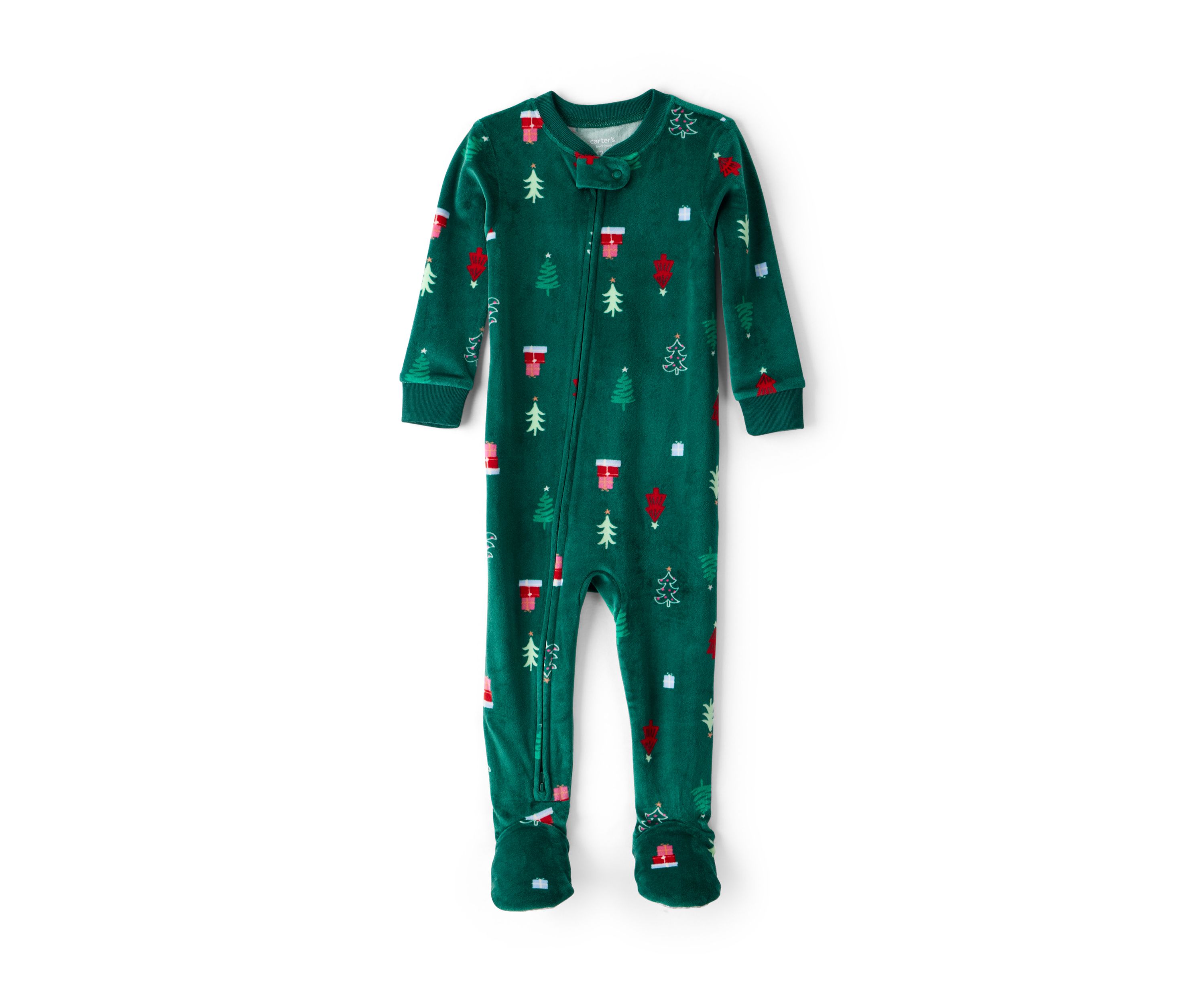 Baby Boys Christmas Printed Footie Pajamas