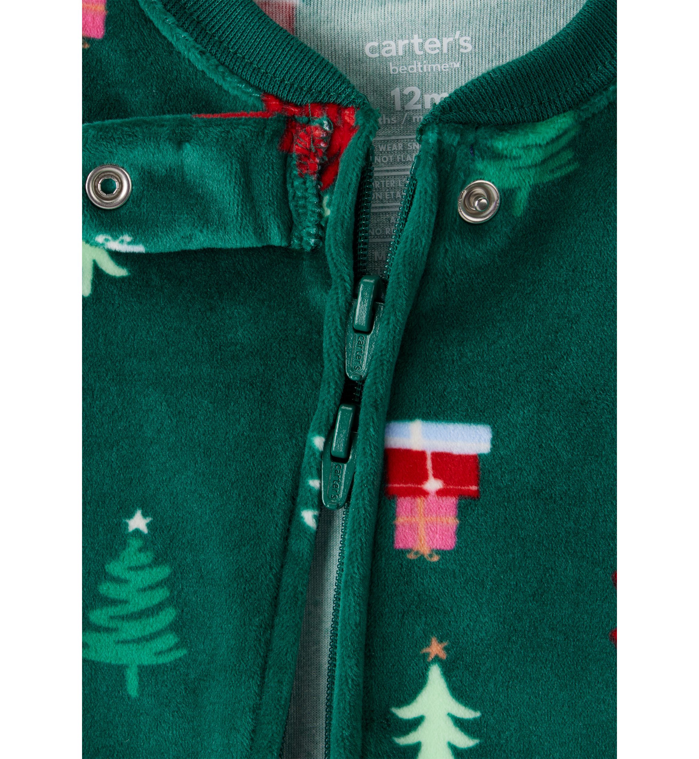 Baby Boys Christmas Printed Footie Pajamas