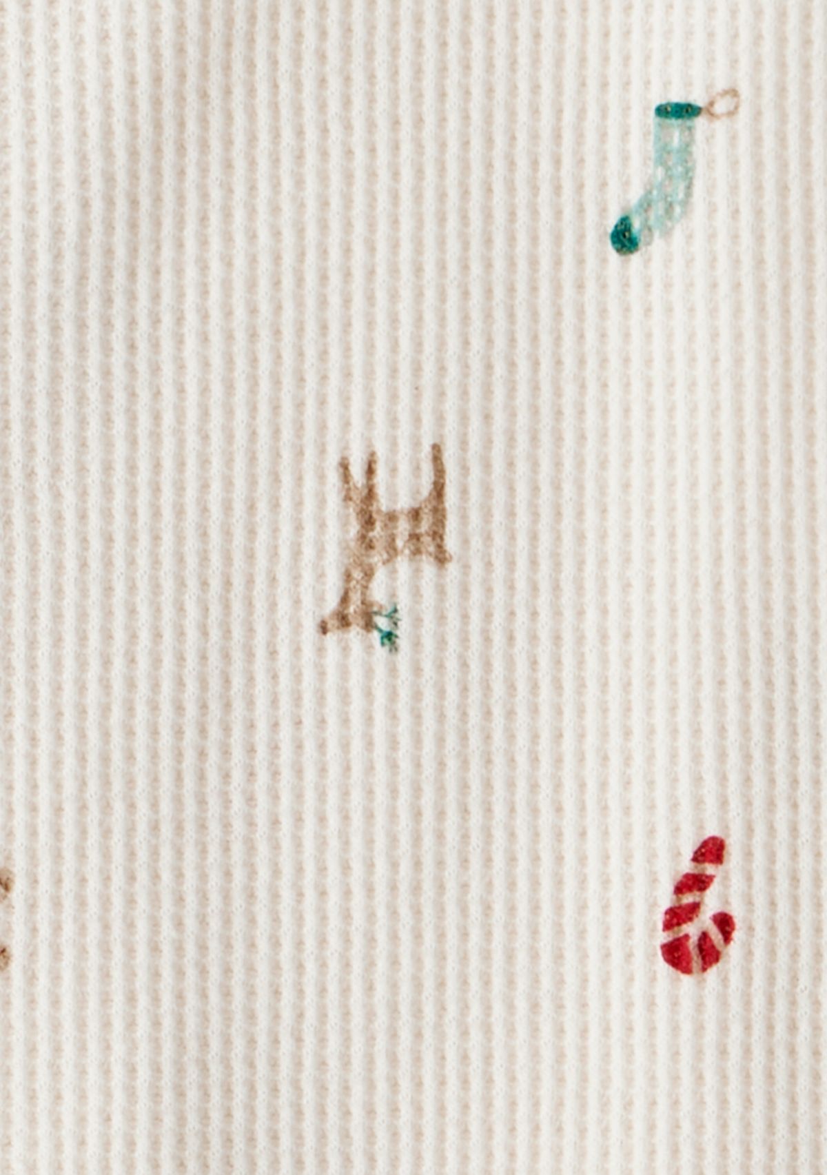 Baby Boys Reindeer Printed Thermal Footie Pajamas