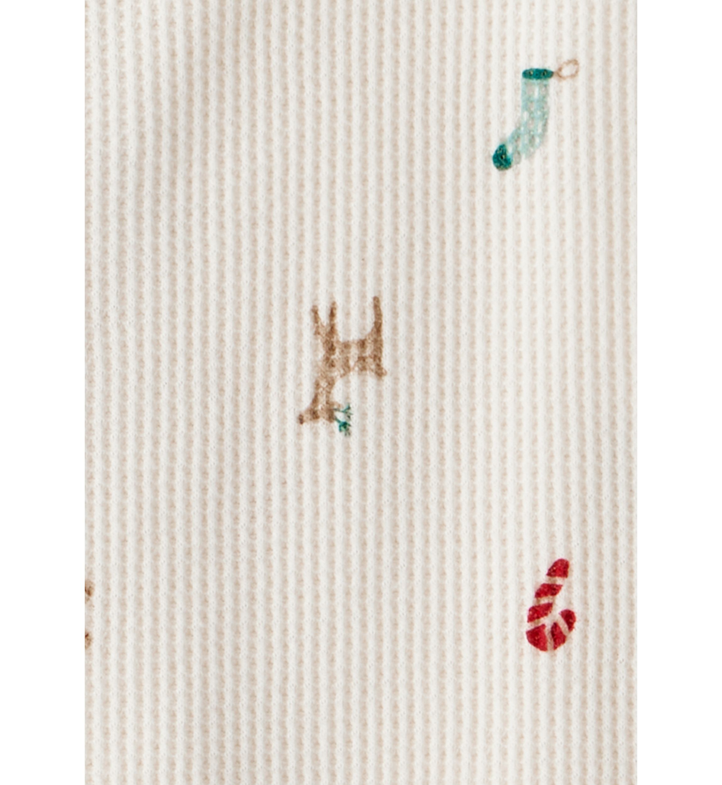 Baby Boys Reindeer Printed Thermal Footie Pajamas