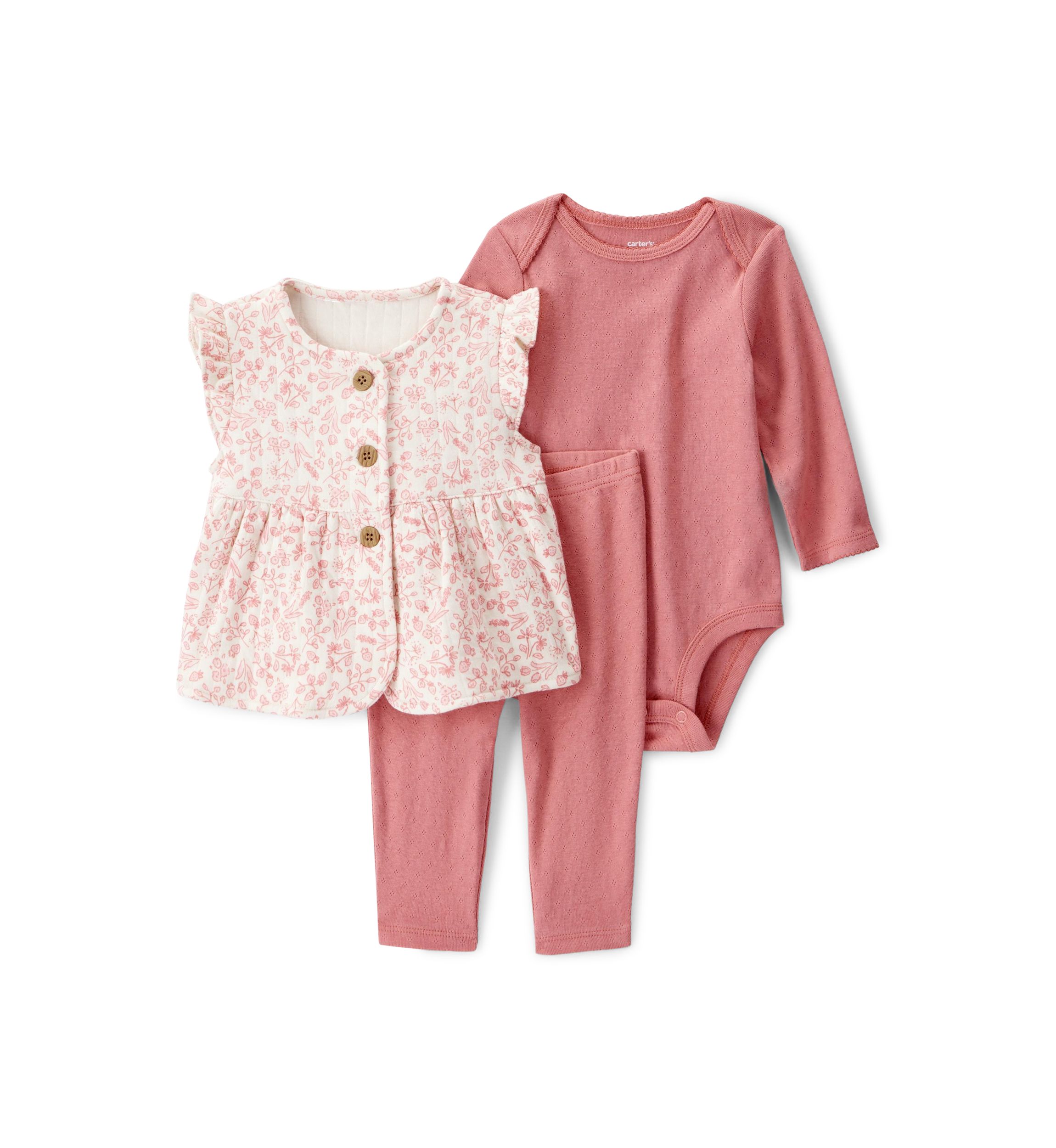 Toddler Girls 3 Piece Vest Set