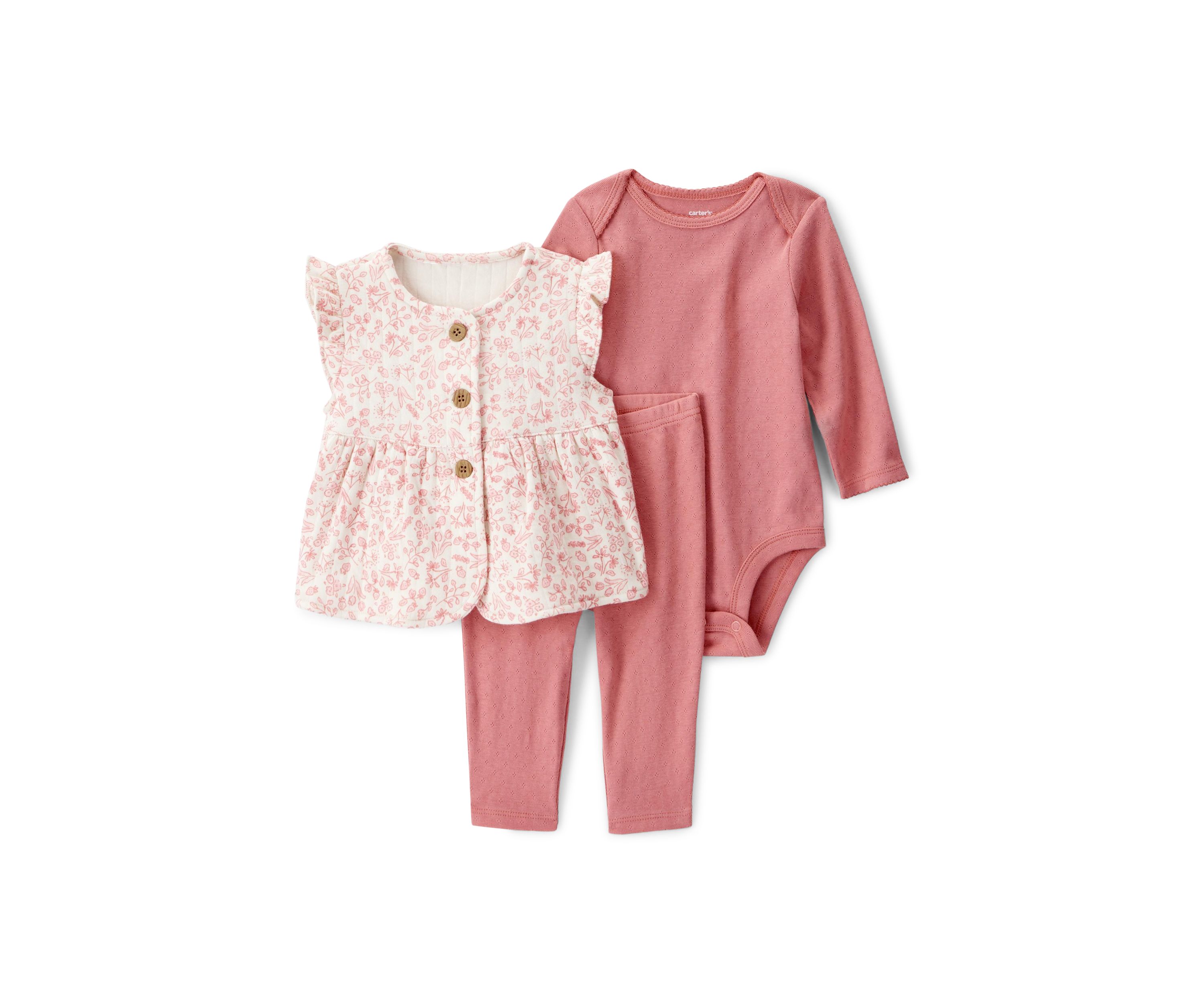 Toddler Girls 3 Piece Vest Set