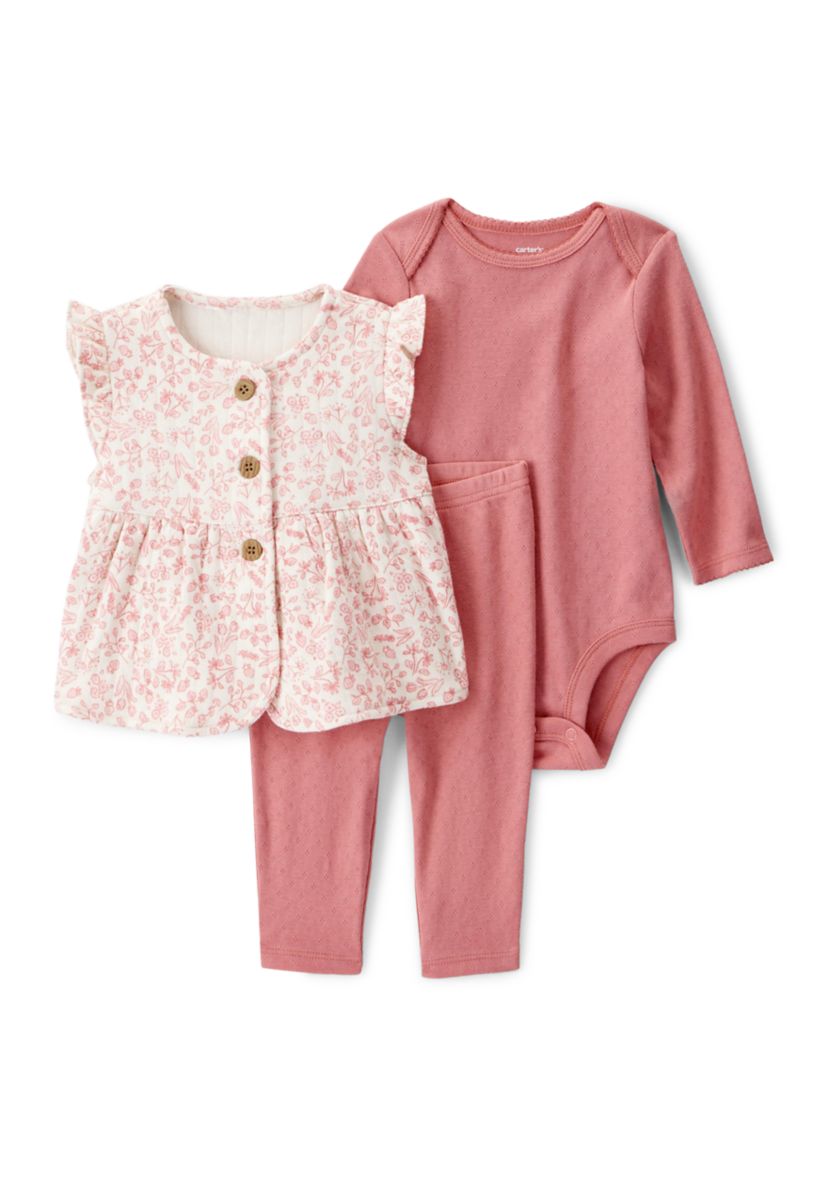 Toddler Girls 3 Piece Vest Set