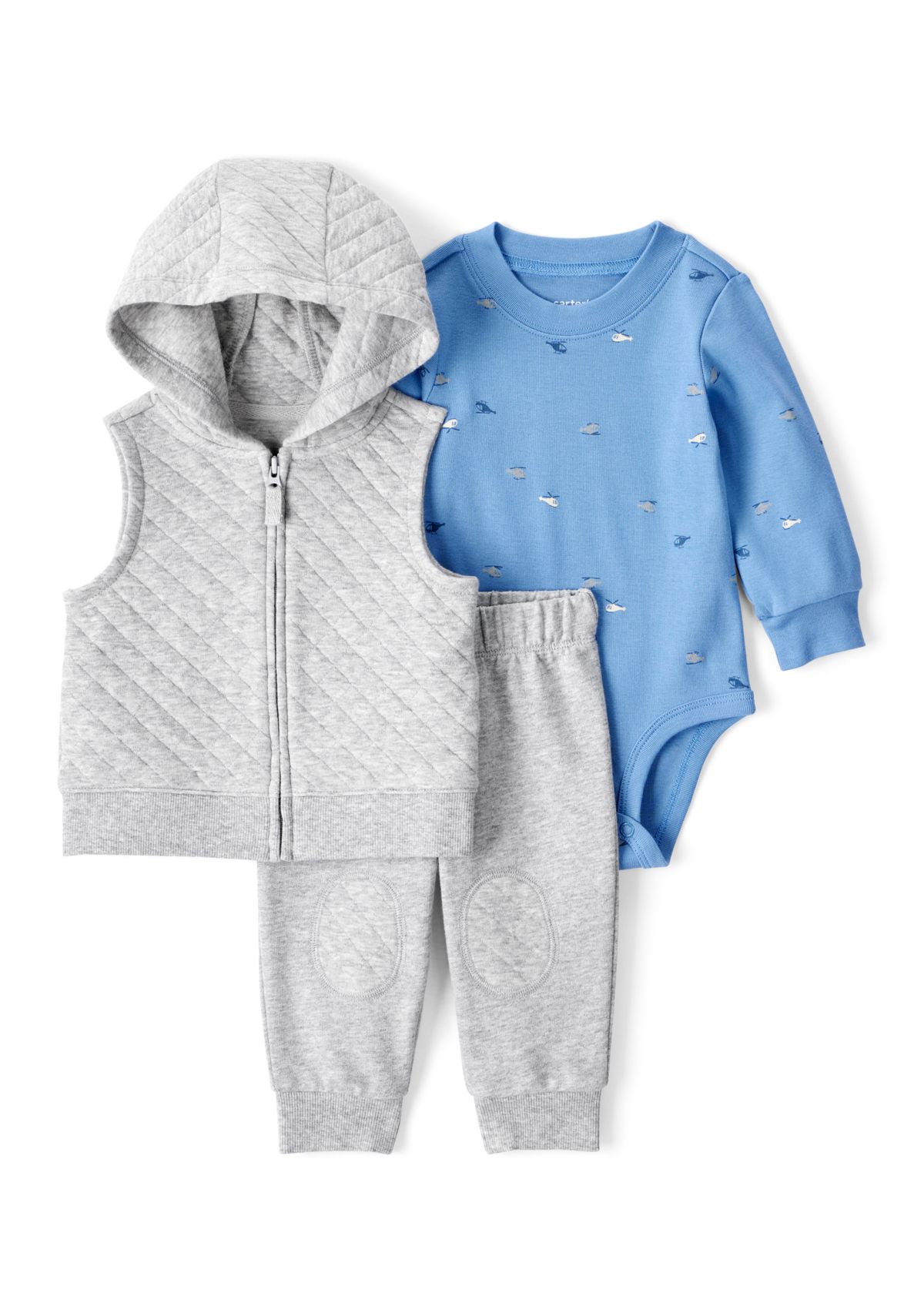 Baby Boys Three Piece Vest Set