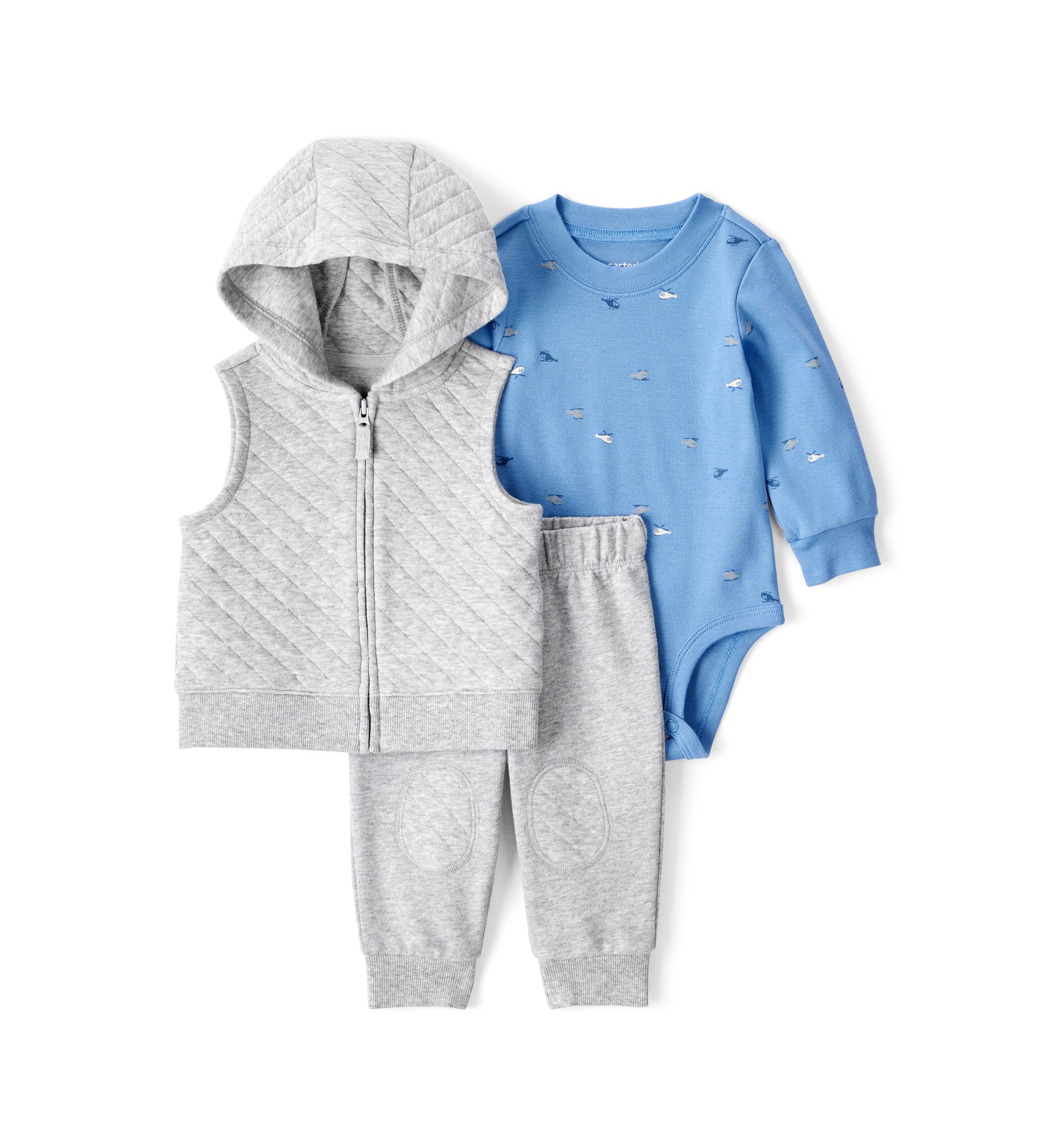 Baby Boys Three Piece Vest Set