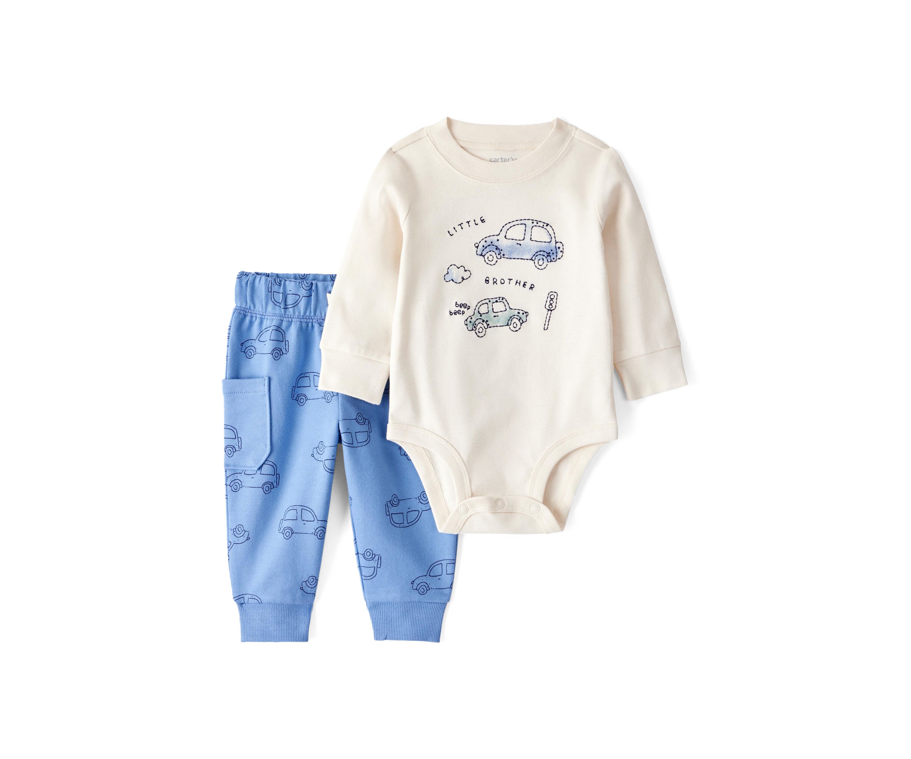 Baby Boys Long Sleeve Bodysuit and Pants Set
