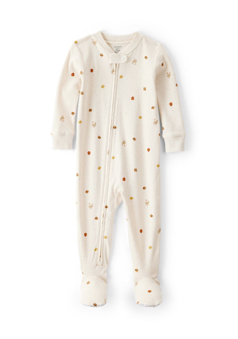 Baby Harvest Printed Footie Pajamas