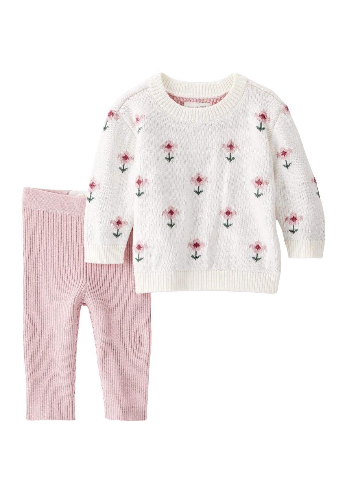Baby Girls Floral Sweater Set 