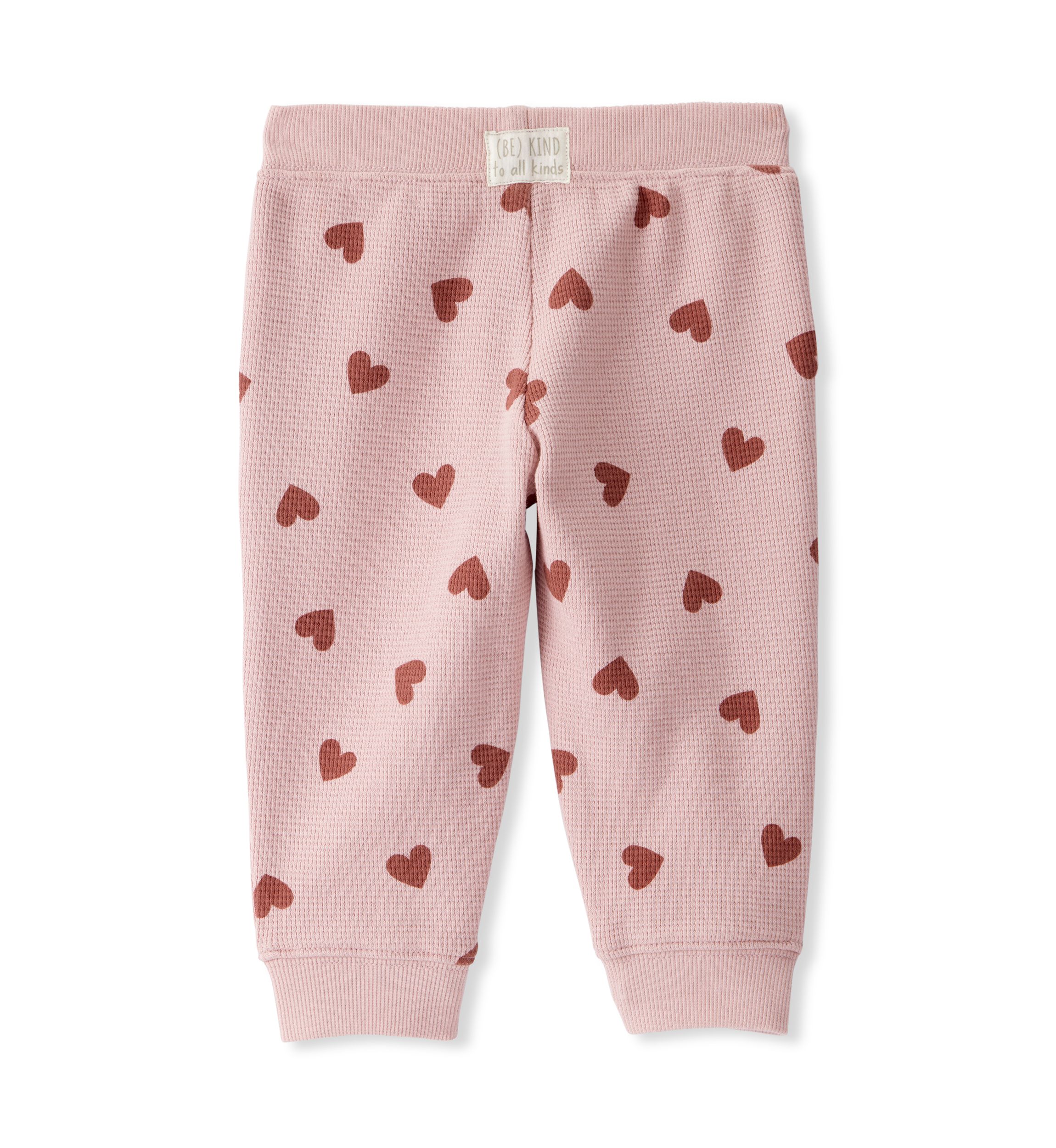 Baby Girls Heart Waffle Knit Set