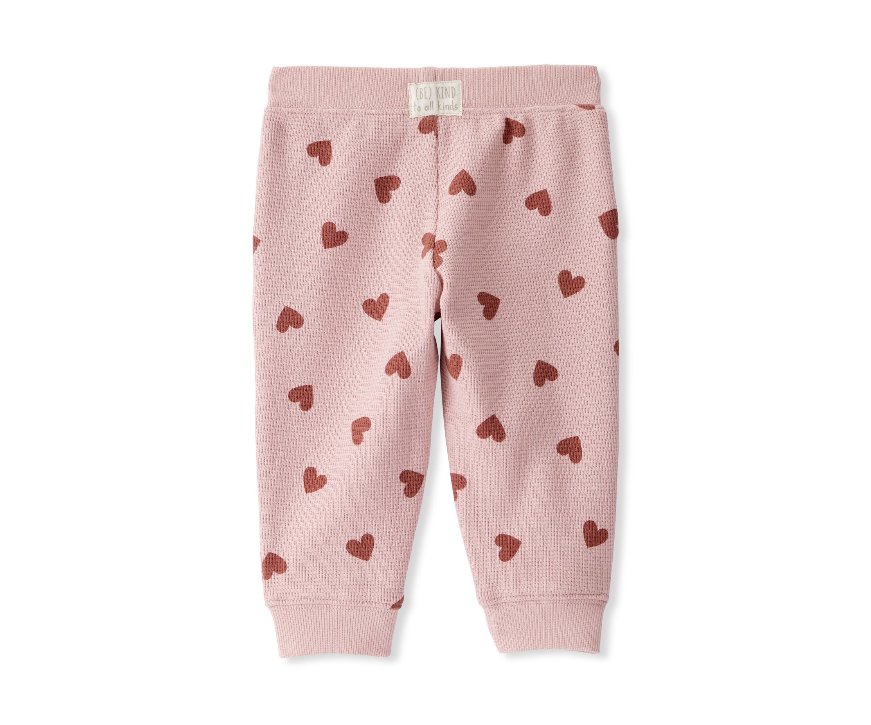 Baby Girls Heart Waffle Knit Set