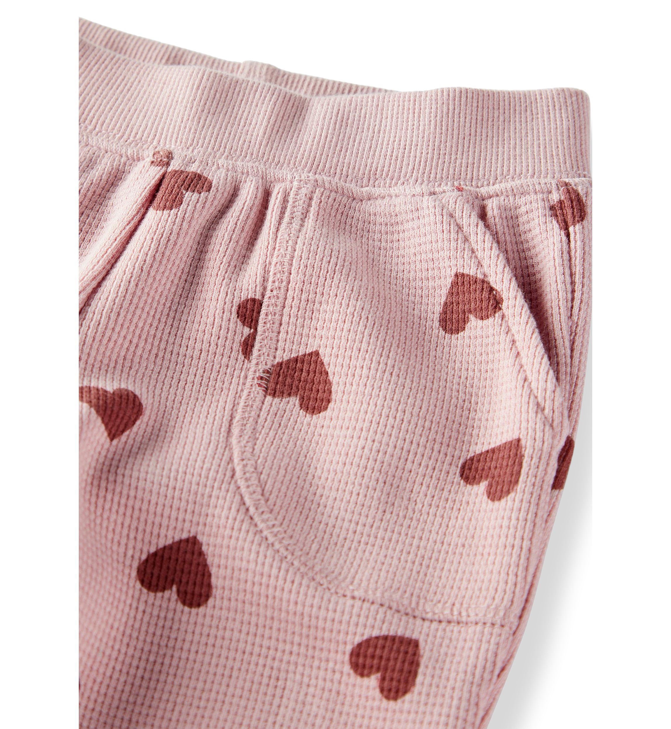 Baby Girls Heart Waffle Knit Set